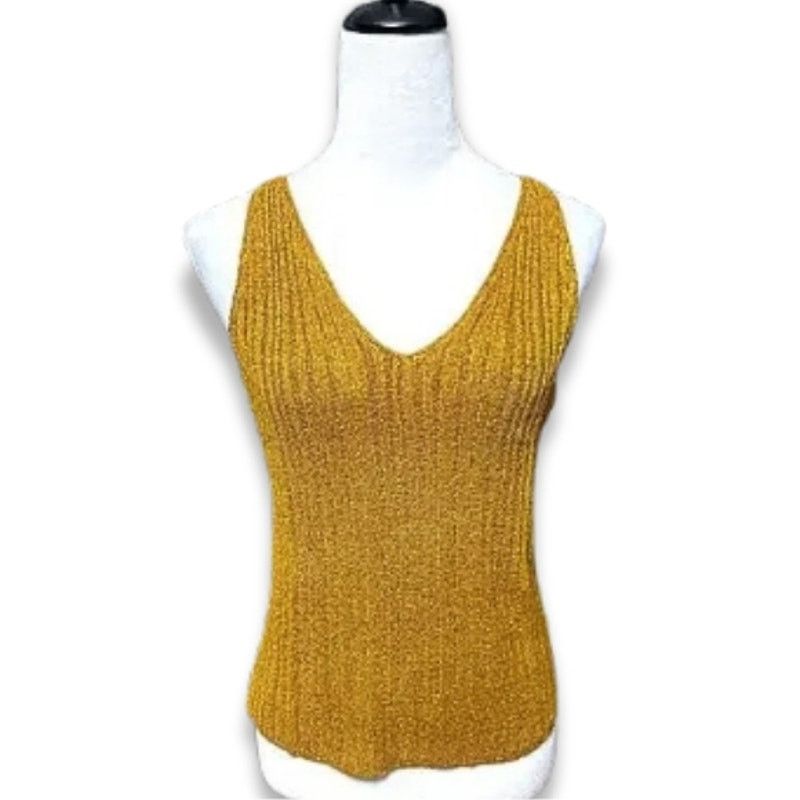 Other Jessica Simpson Edith Racerback Tank Top Sweater Brown M NWT Size S / US 4 / IT 40 - 2 Thumbnail
