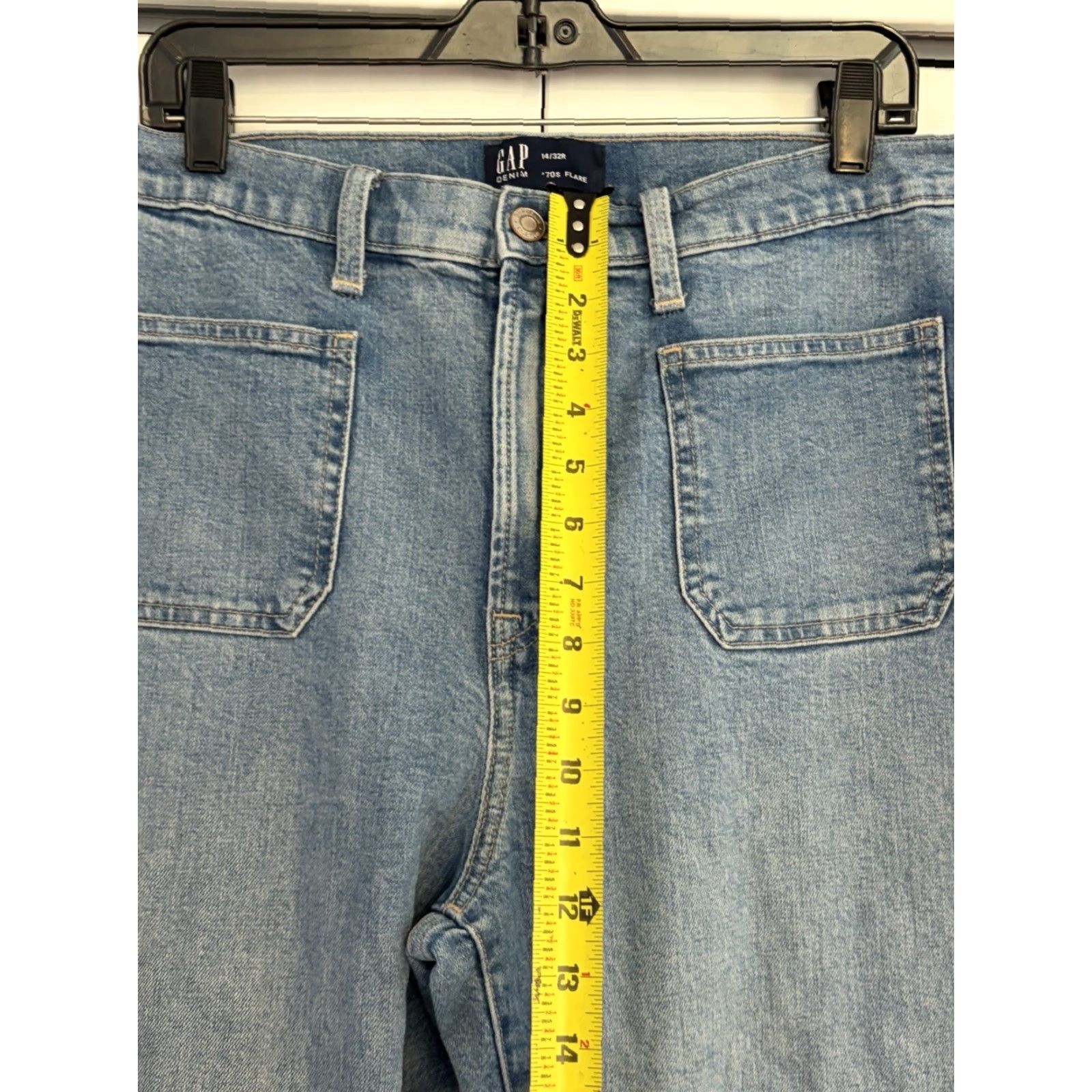 Gap Gap Jeans Bootcut 14/32 Women's High Rise Light Wash Denim 70s Flare Vintage No Size 36" / US 14 / IT 50 - 5 Thumbnail