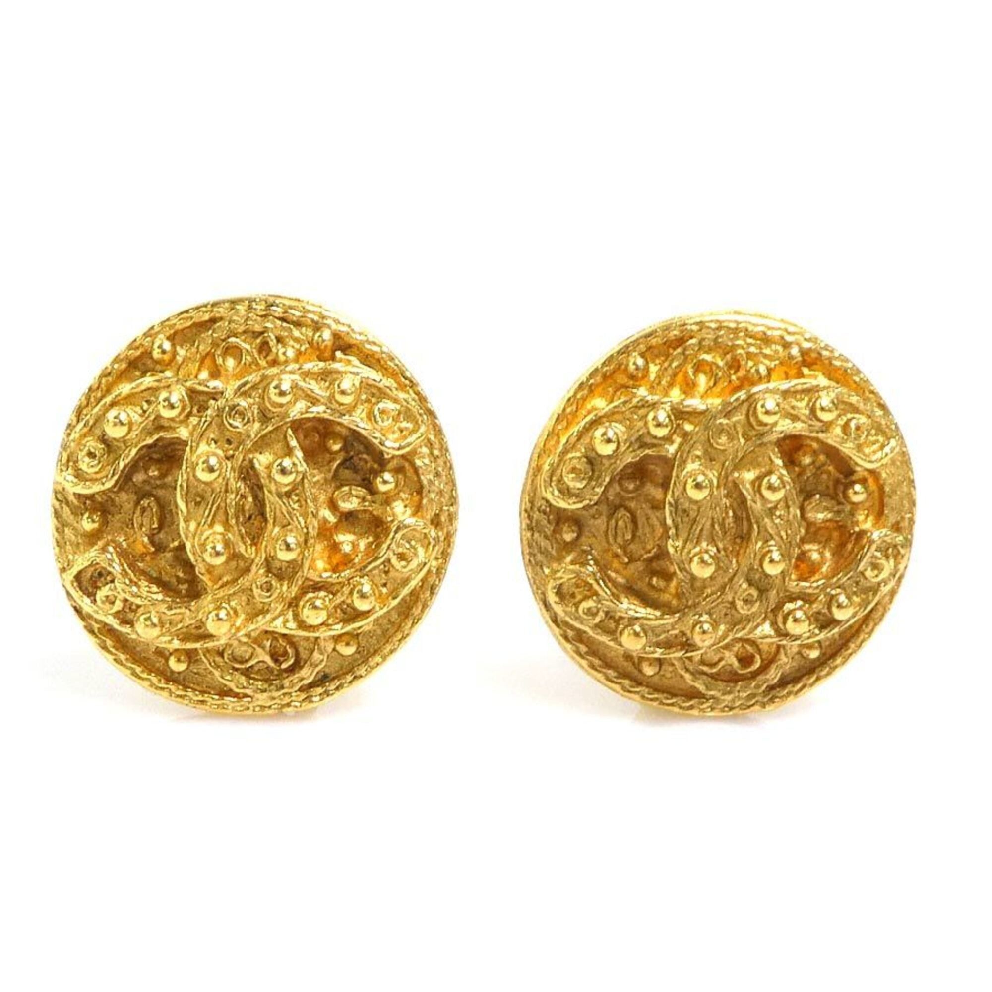 Chanel Chanel earrings, Coco Mark design, metal, gold, women's, e61750i Size ONE SIZE - 1 Thumbnail