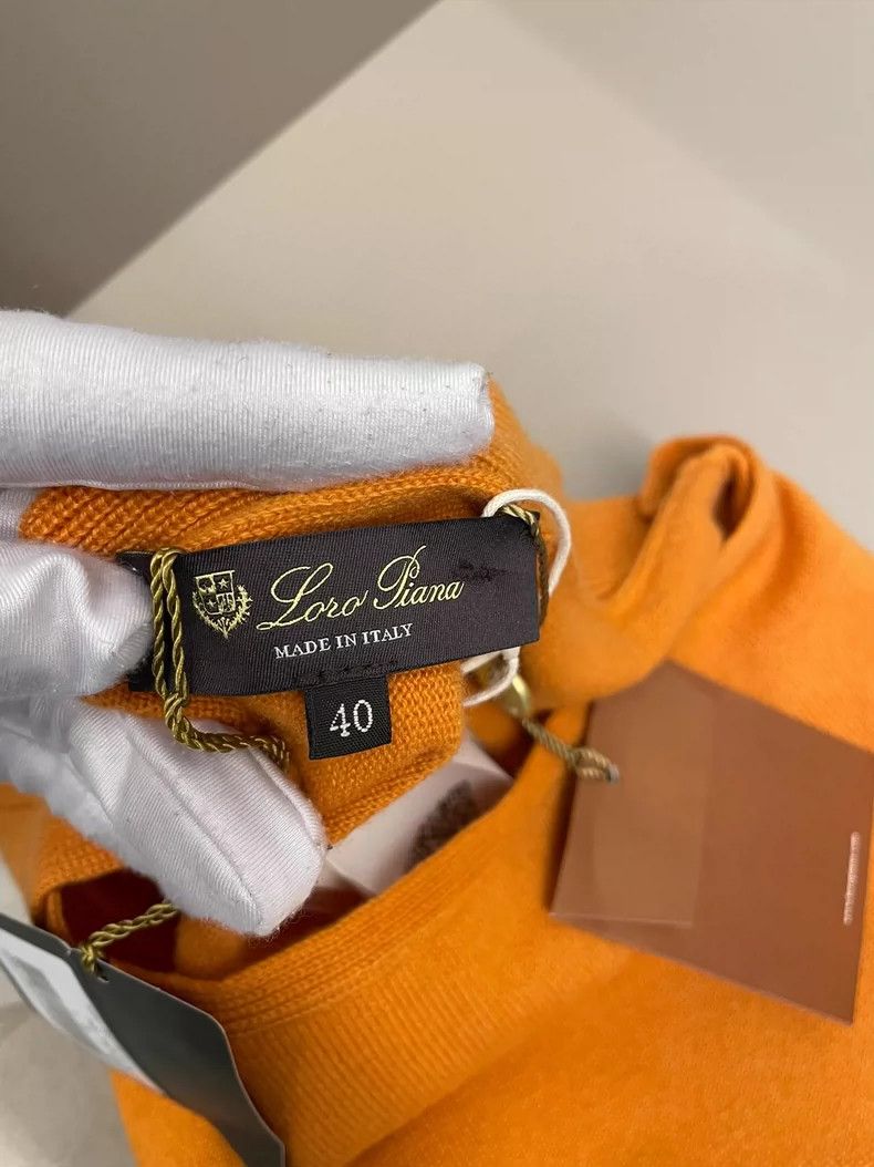 Loro Piana LORO PIANA Orange patchwork cashmere sweater Size M / US 6-8 / IT 42-44 - 3 Thumbnail