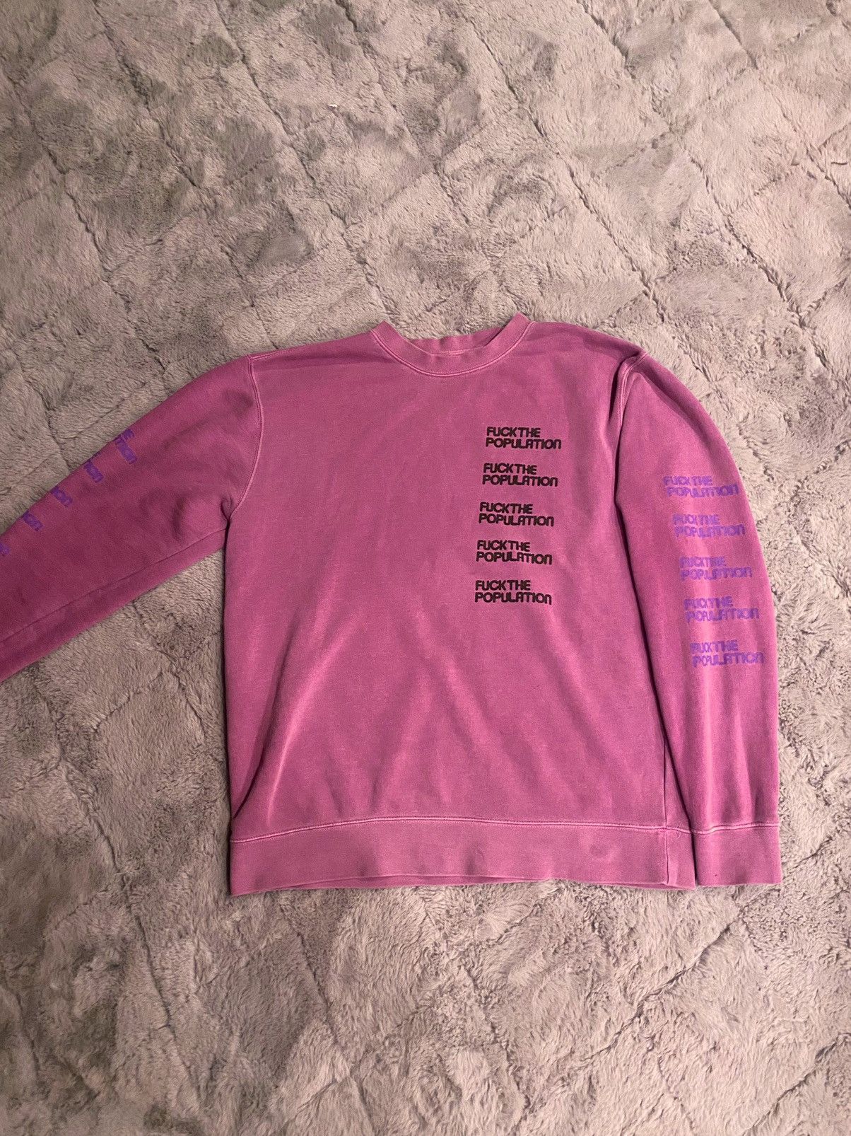 Fuck The Population FTP Stacy Pink Repeat Logo Sweatshirt Size US L / EU 52-54 / 3 - 1 Thumbnail
