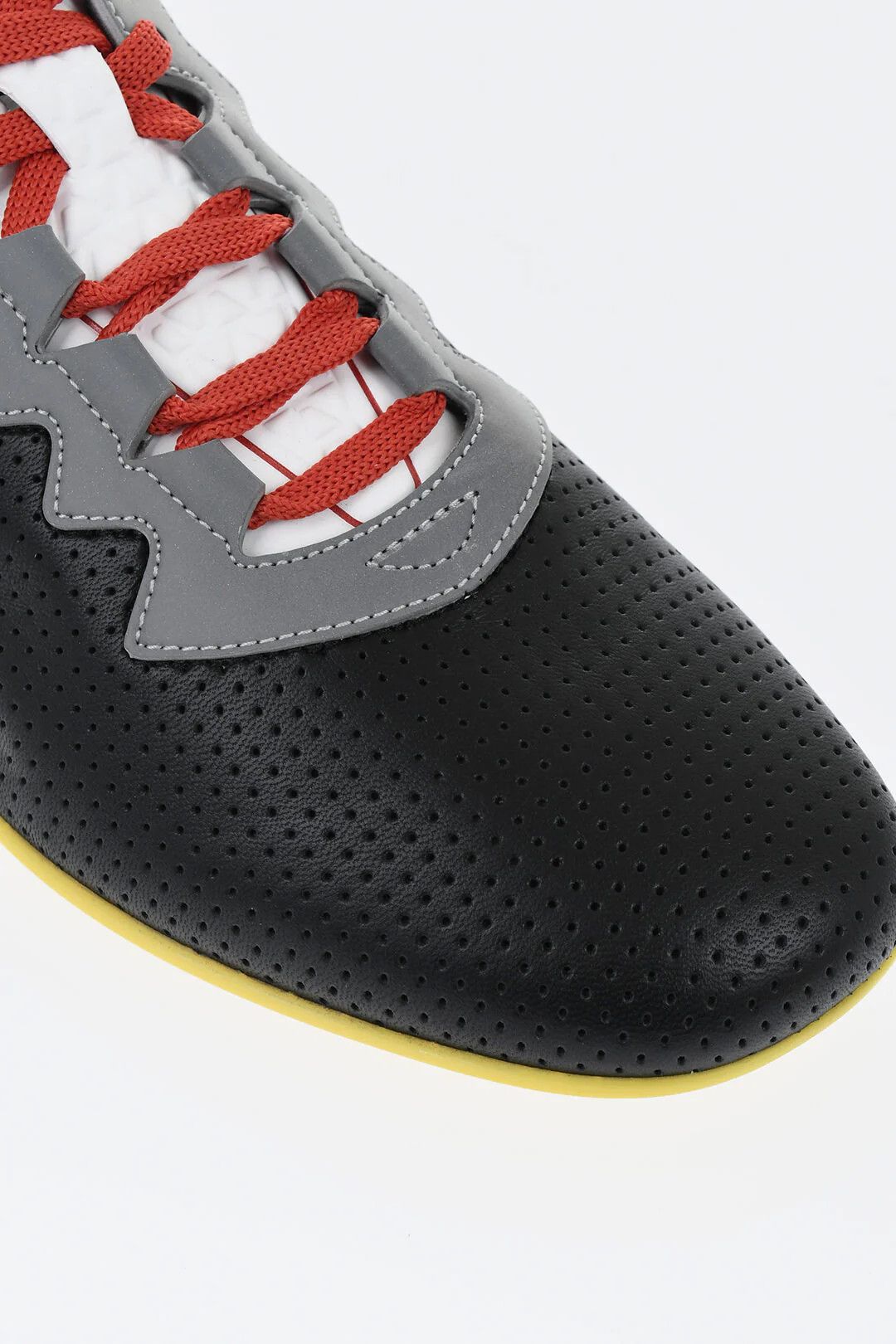 Valentino og1mm0426 Perforated Leather Sneakers in Black Size US 8.5 / EU 41-42 - 4 Thumbnail