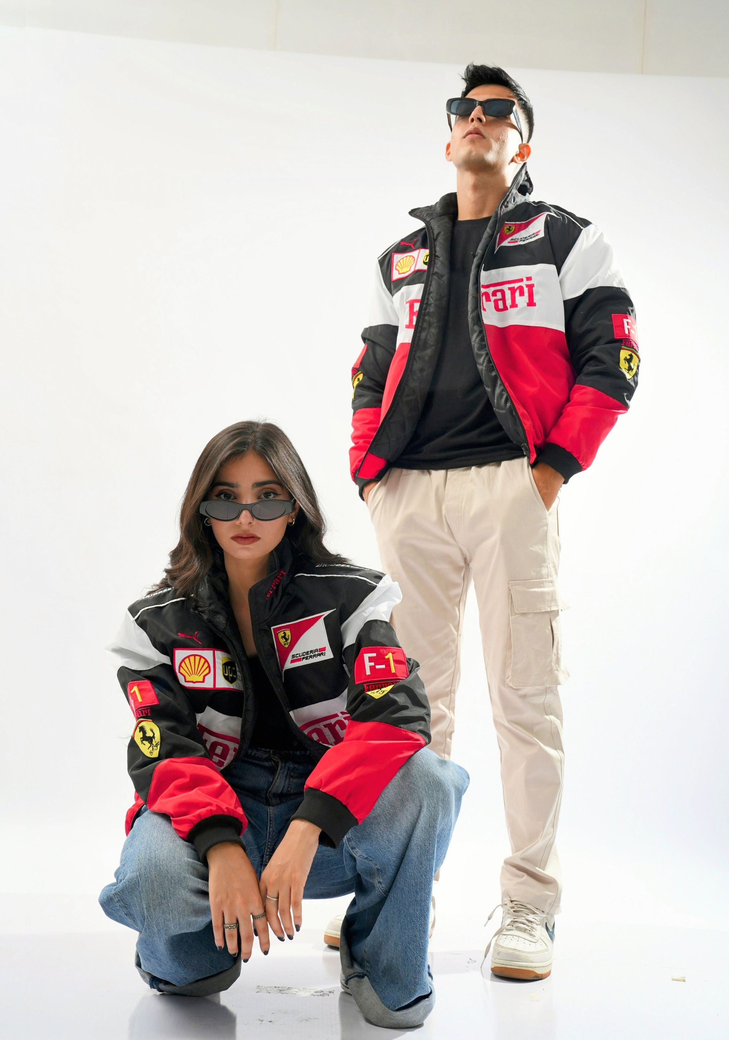 Ferrari 🔥 FERRARI ADULT F1 RACING JACKET VINTAGE EBROIDERED COTTON Size US XL / EU 56 / 4 - 2 Thumbnail
