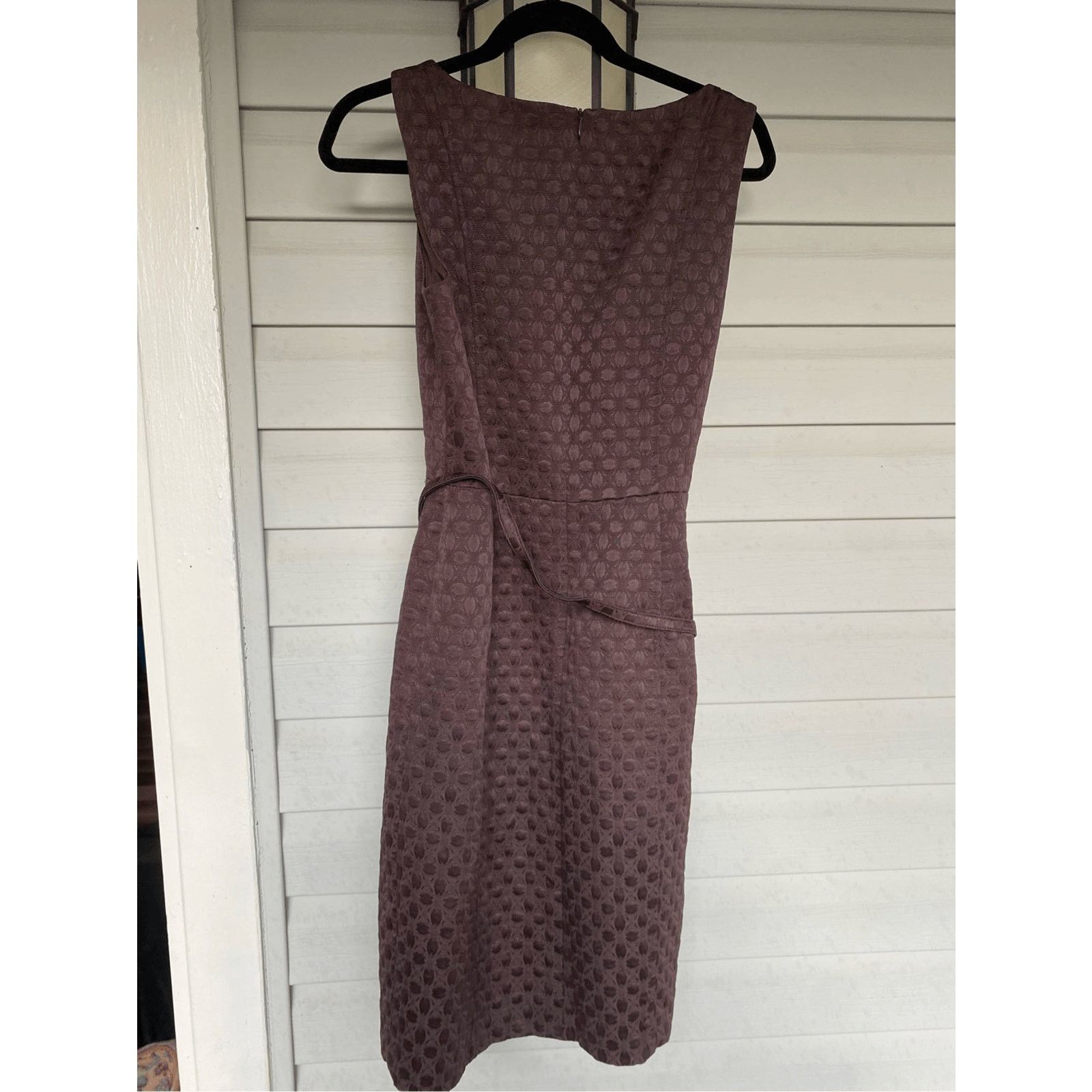 Nordstrom David Meister Chocolate Brown Bow Sheath Pencil Dress, Sz 10 Size L / US 10 / IT 46 - 11 Thumbnail