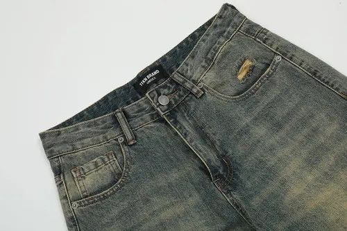 Anime × Japanese Brand × Jean American washed distressed loose bootcut jeans Size US 32 / EU 48 - 3 Thumbnail
