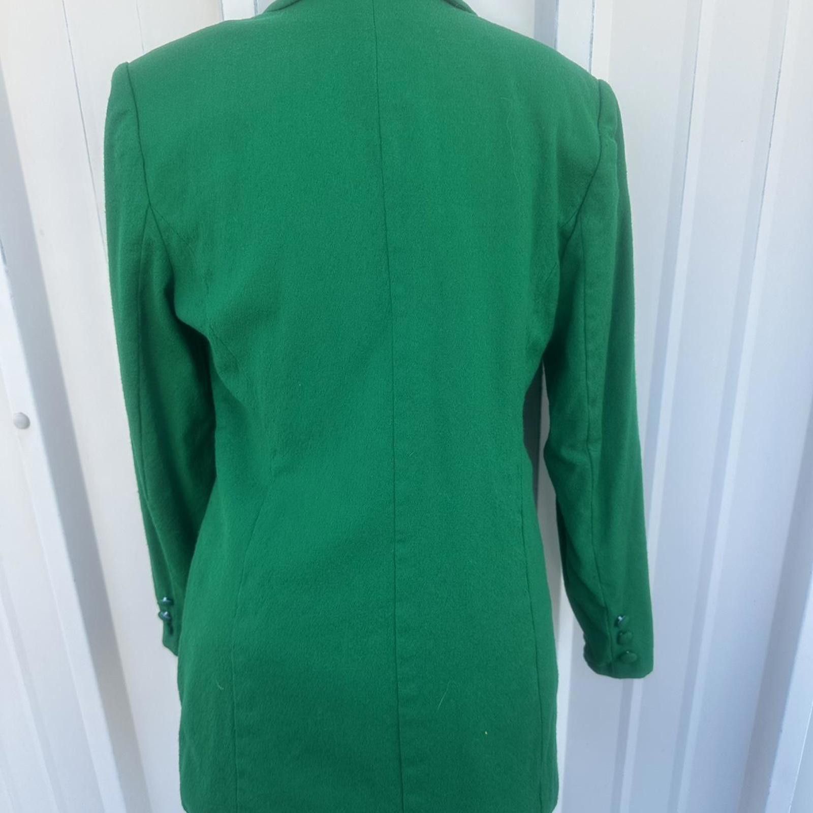 Bloomingdale's Green vintage 90s wool blazer jacket Size M / US 6-8 / IT 42-44 - 2 Thumbnail