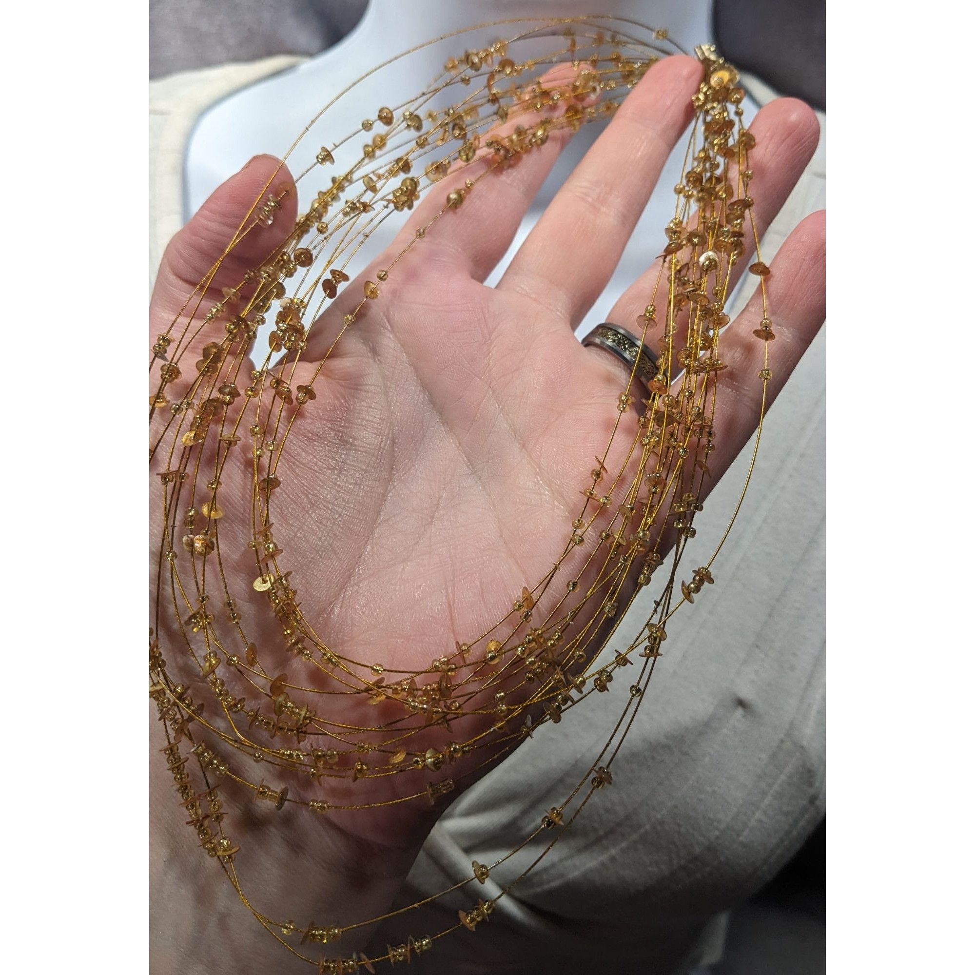 Other Whimsical Glam Gold Tone Floating Multilayer Necklace Size ONE SIZE - 3 Thumbnail