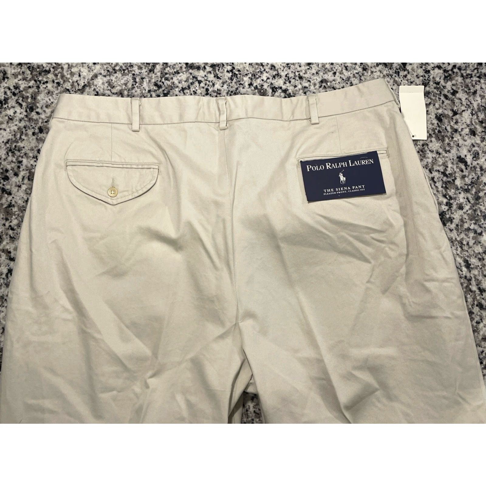 Polo Ralph Lauren VINTAGE Polo Ralph Lauren Pants Men’s 39x30 Beige The Siena Pant Regular 39 Regular Slash Pockets 90s Preppy Mens Size US L / EU 52-54 / 3 - 6 Thumbnail
