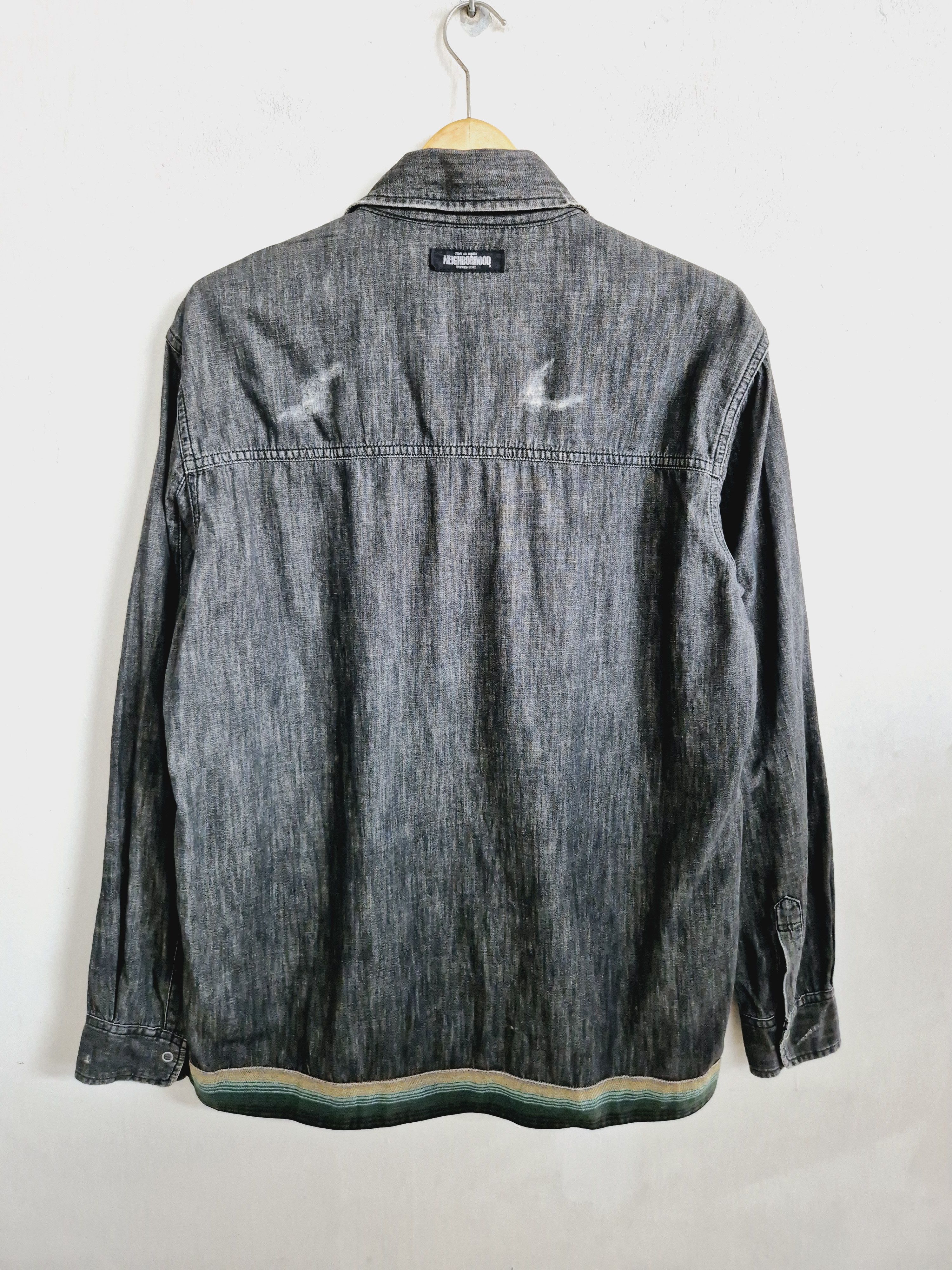 Neighborhood 2005 Neighborhood Distressed Denim Shirt Size US M / EU 48-50 / 2 - 2 Thumbnail
