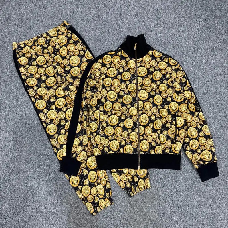 Versace Versace Multi-Color Cotton Men's Outerwear 0089 Size US M / EU 48-50 / 2 - 1 Thumbnail