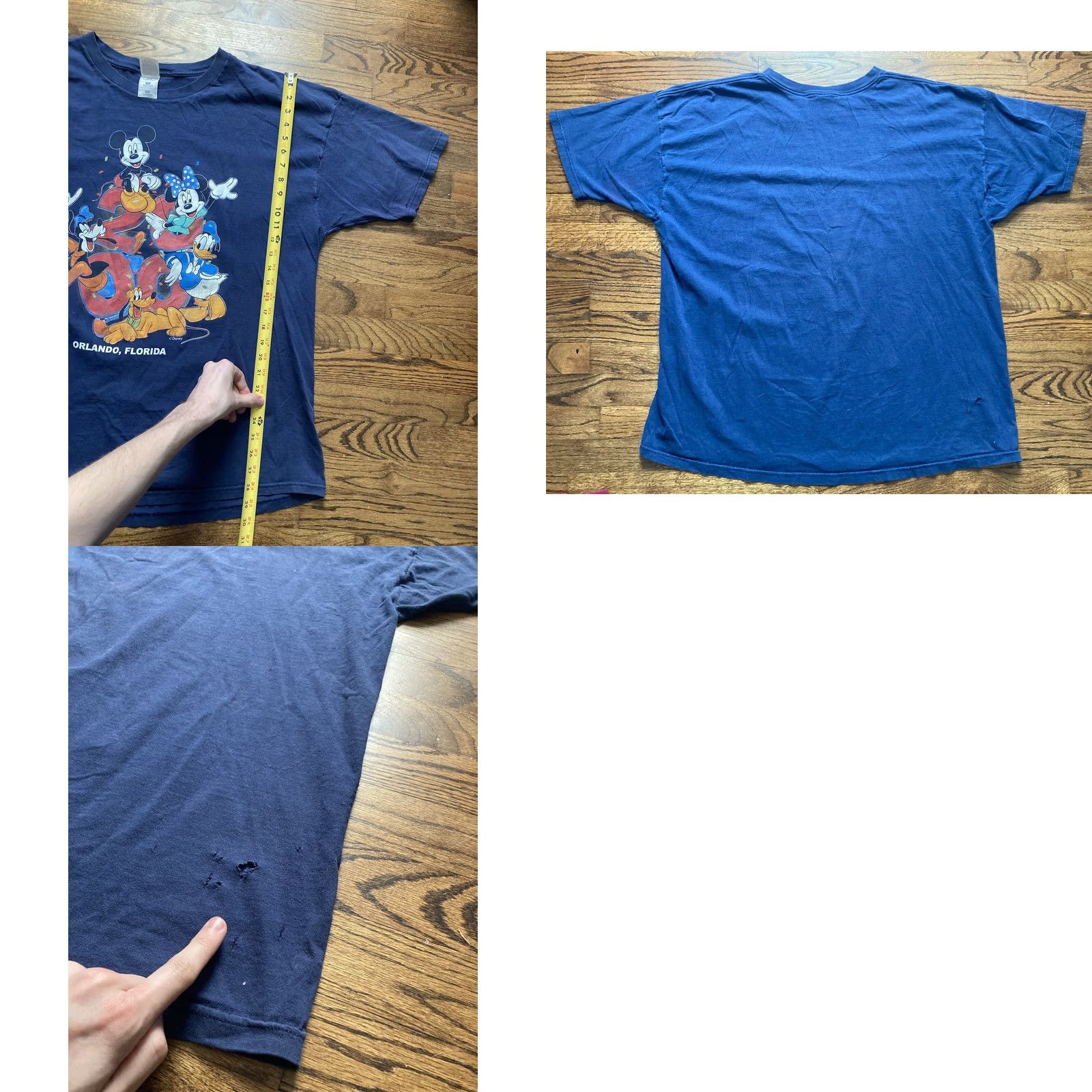 Disney VINTAGE Disney T Shirt 3XL Navy Blue Logo Graphic Mickey Goofy 2000s Orlando USA Shirt Mens Size US XXL / EU 58 / 5 - 8 Thumbnail