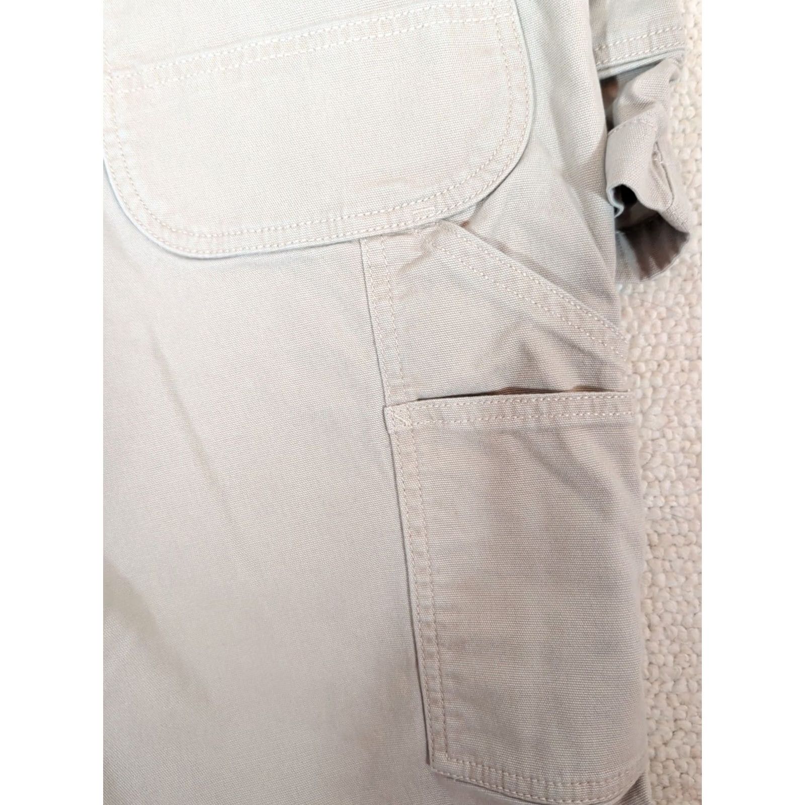 Carhartt Carhartt Shorts Relaxed Fit Rugged Flex Canvas Utility Work Men's Sz 44 Beige Size US 44 / EU 60 - 5 Thumbnail
