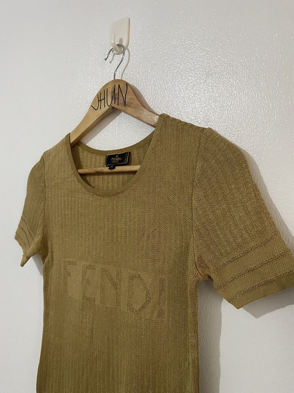 Fendi Vintage Fendi Ribbed Knit Style Top Size S / US 4 / IT 40 - 2 Thumbnail