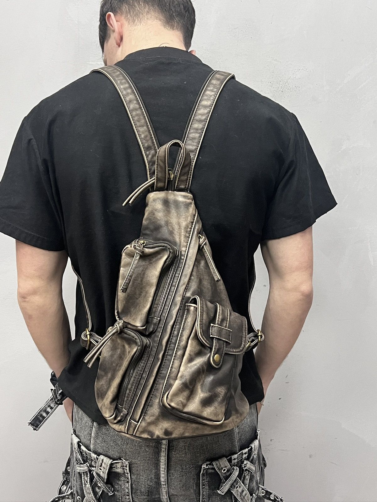 If Six Was Nine leather multipocket kmrii style avant garde yohji yamamoto Size ONE SIZE - 15 Thumbnail