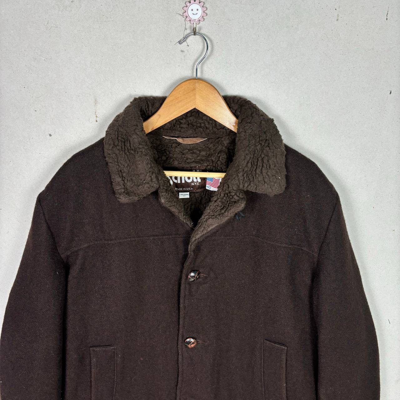 Schott Vtg Schott NYC Wool Rancher Jacket Sherpa Lined Brown 40 Size US M / EU 48-50 / 2 - 4 Thumbnail