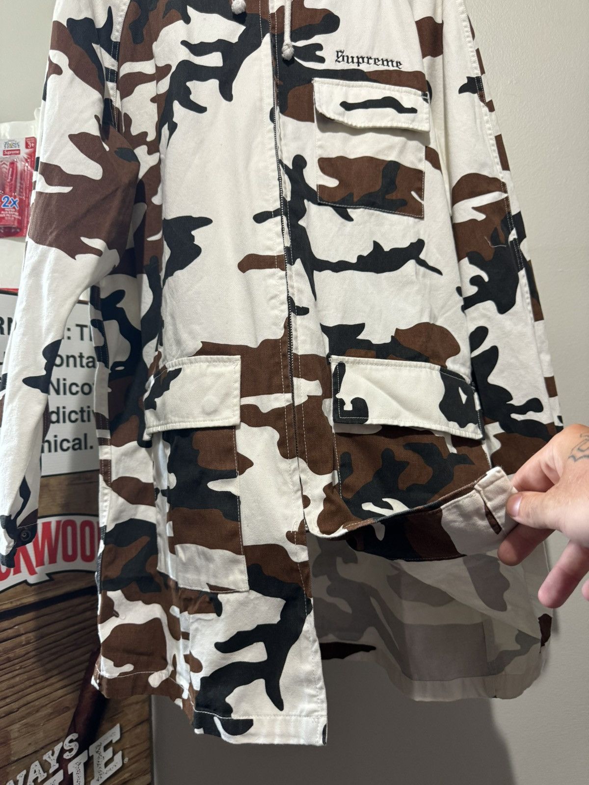 Supreme Supreme Twill Zip up Parka Brown Camo Medium Size US M / EU 48-50 / 2 - 9 Thumbnail