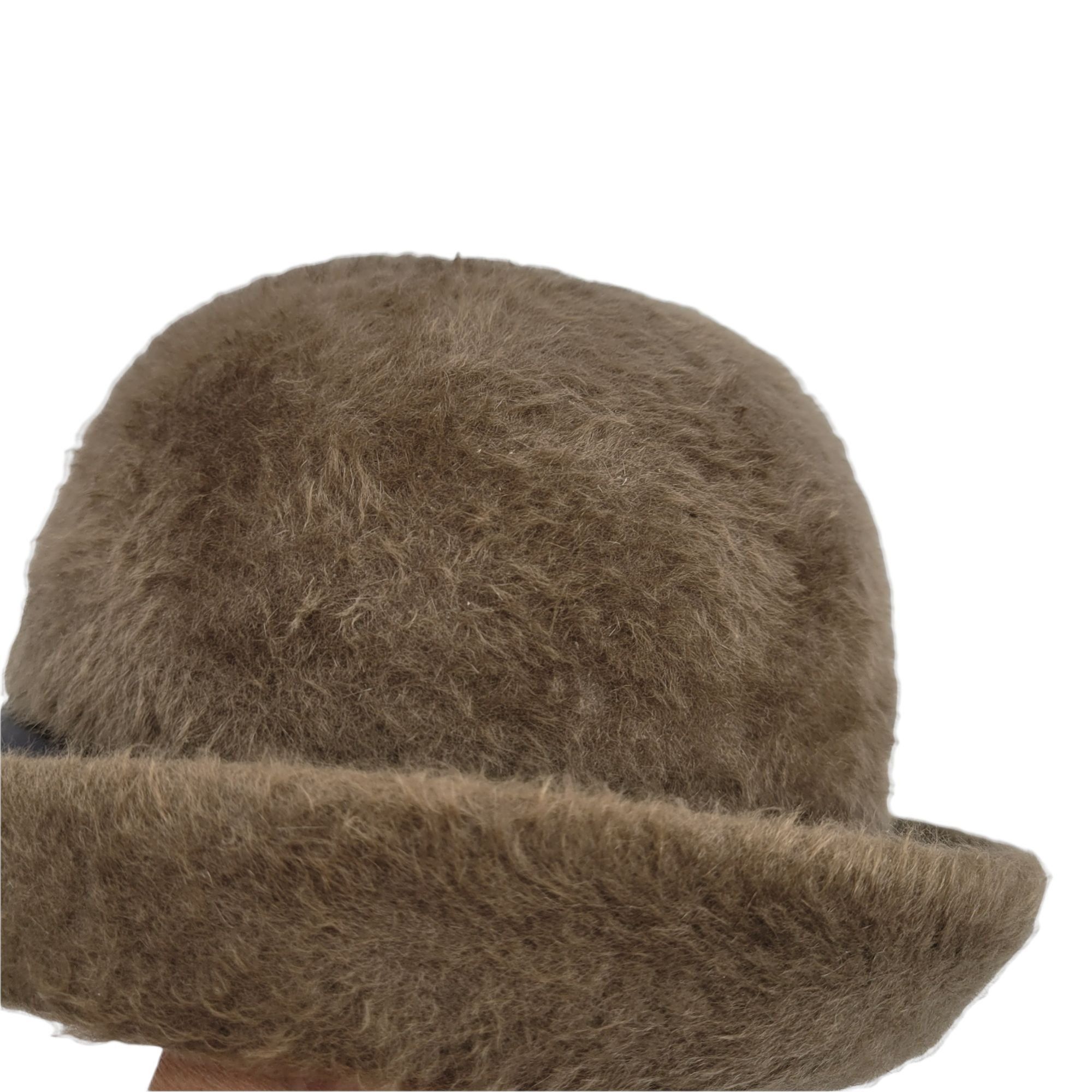 Vintage 60's Mr. John Sophisticate Mystere Brown Fuzzy Cloche Hat Fa Size ONE SIZE - 1 Thumbnail