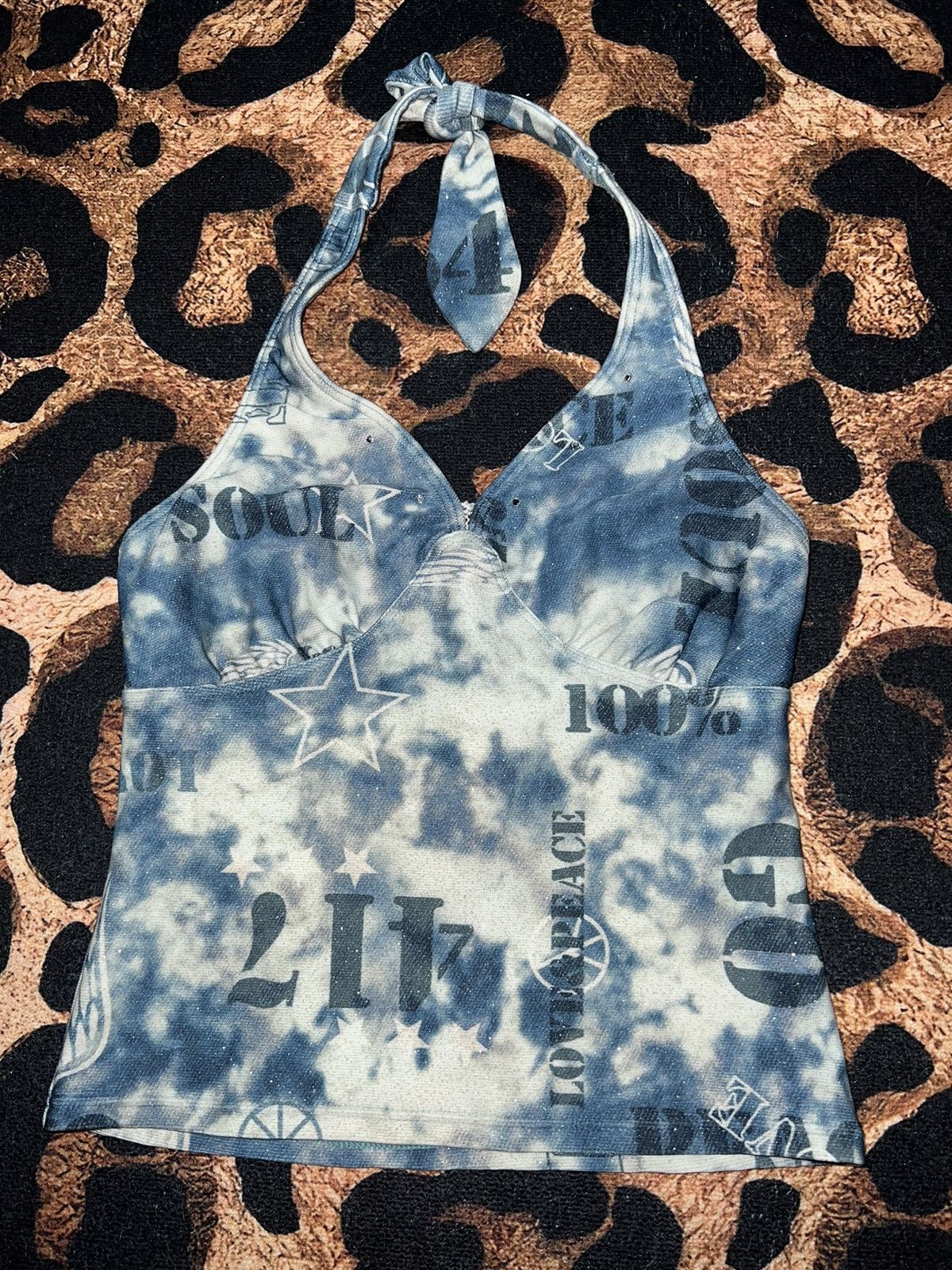 Japanese Brand Y2K bling halter neck top 🎀💖 Size S / US 4 / IT 40 - 3 Thumbnail
