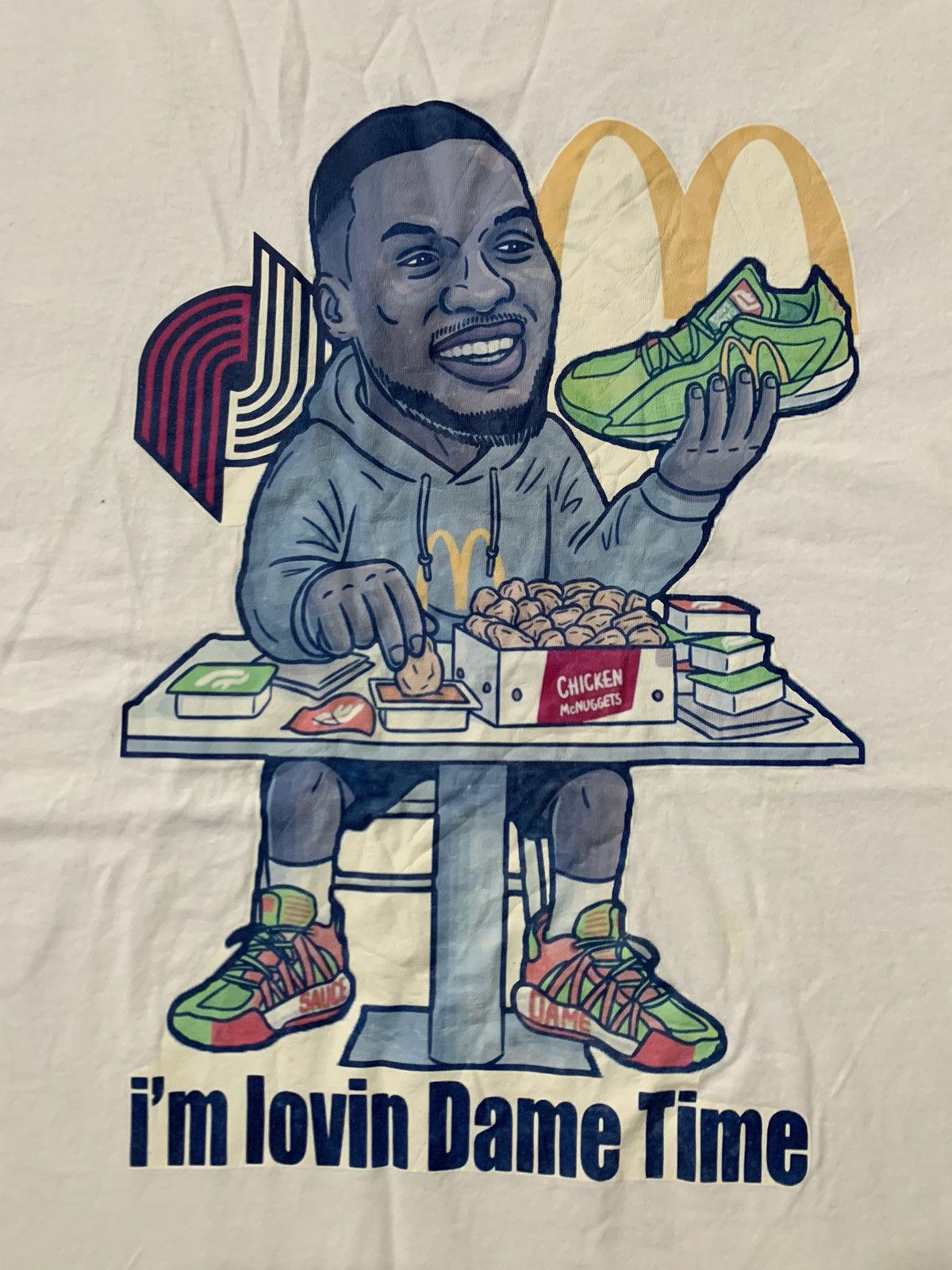 Fruit Of The Loom × Vintage LAST DROP#Damian Lillard Mc Donald I'm Lovin Dame Time Size US L / EU 52-54 / 3 - 6 Thumbnail