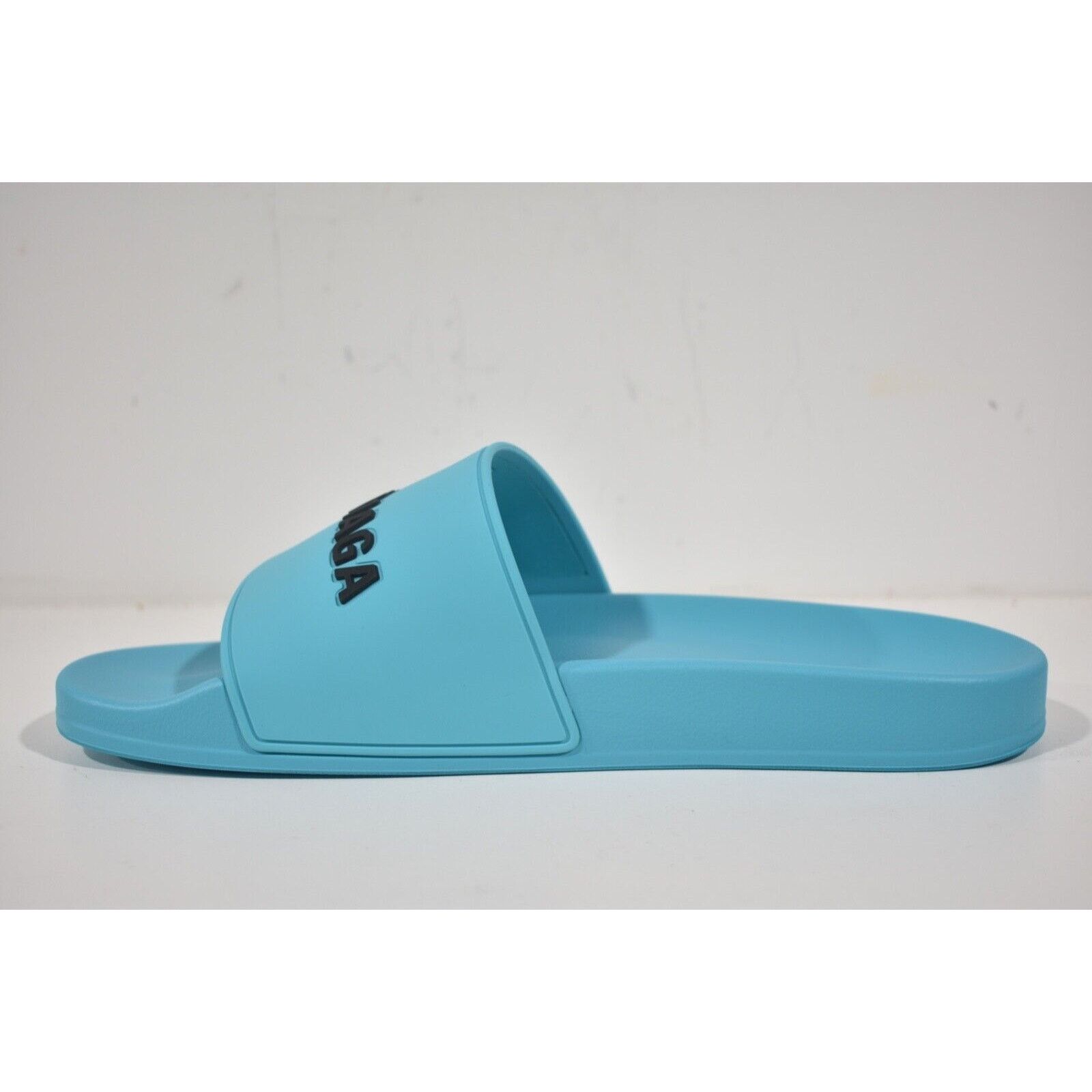 Balenciaga Balenciaga Turquoise Logo Slide Pool Sandal Flip Flop 43 10 Size US 10 / EU 43 - 9 Thumbnail