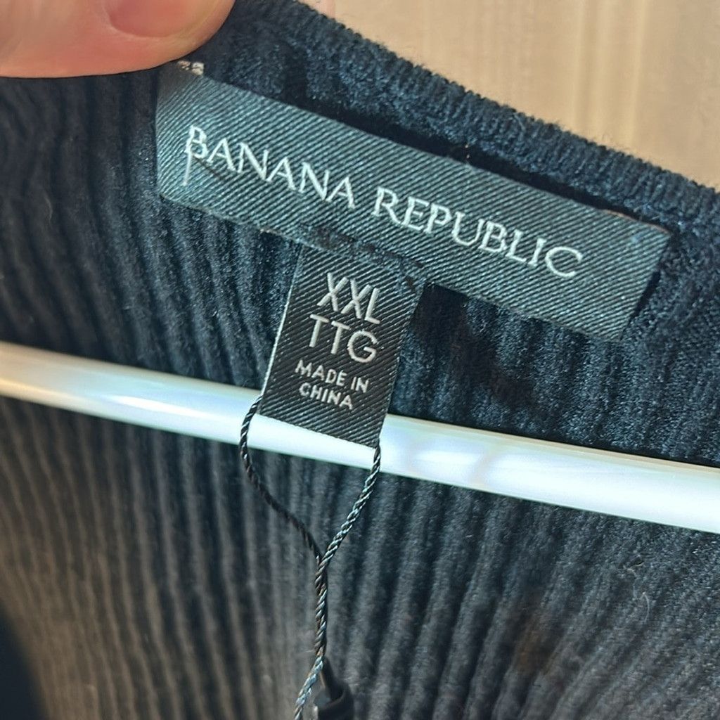 Banana Republic Banana Republic rayon blend square neckline ribbed knit blac Size XXS / US 00 / IT 34 - 2 Thumbnail