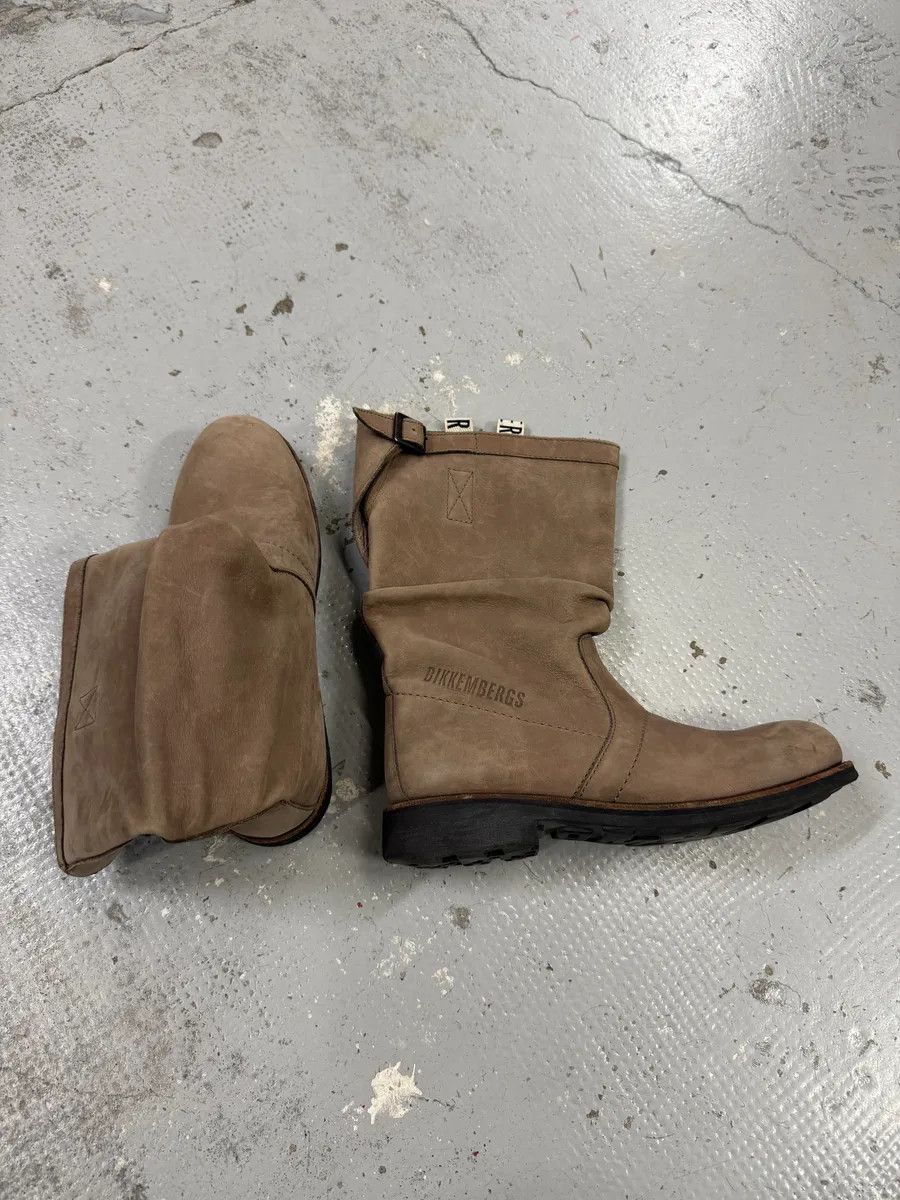 Dirk Bikkembergs 2000s Bikkembergs Beige Brown Eroded Leather Ankle Boots Size US 8 / EU 41 - 10 Thumbnail
