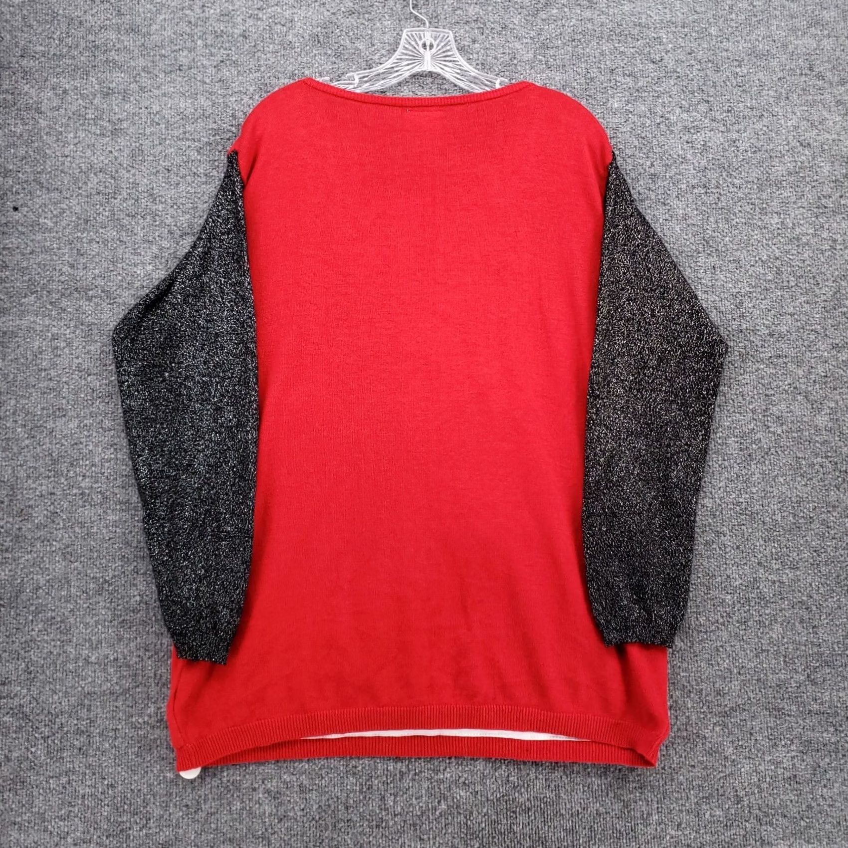 Vintage Spencers Sweater Womens XL Red Unicorn Light Up Ugly Christmas Tunic Pullover Size XL / US 12-14 / IT 48-50 - 3 Thumbnail