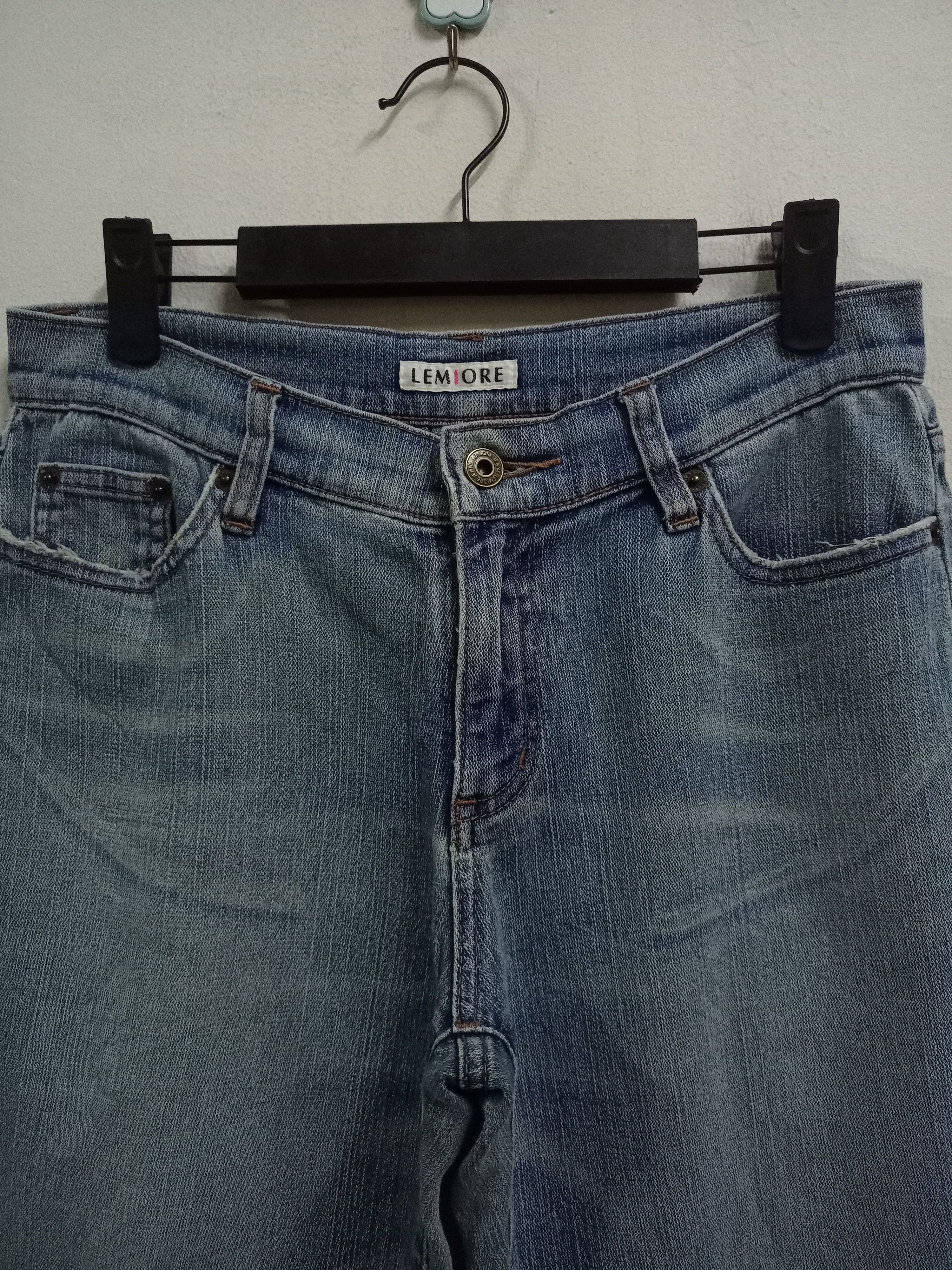 Japanese Brand Vintage Japanese Brand Blue Wash Flare Jeans 29x27 Size US 29 - 4 Thumbnail