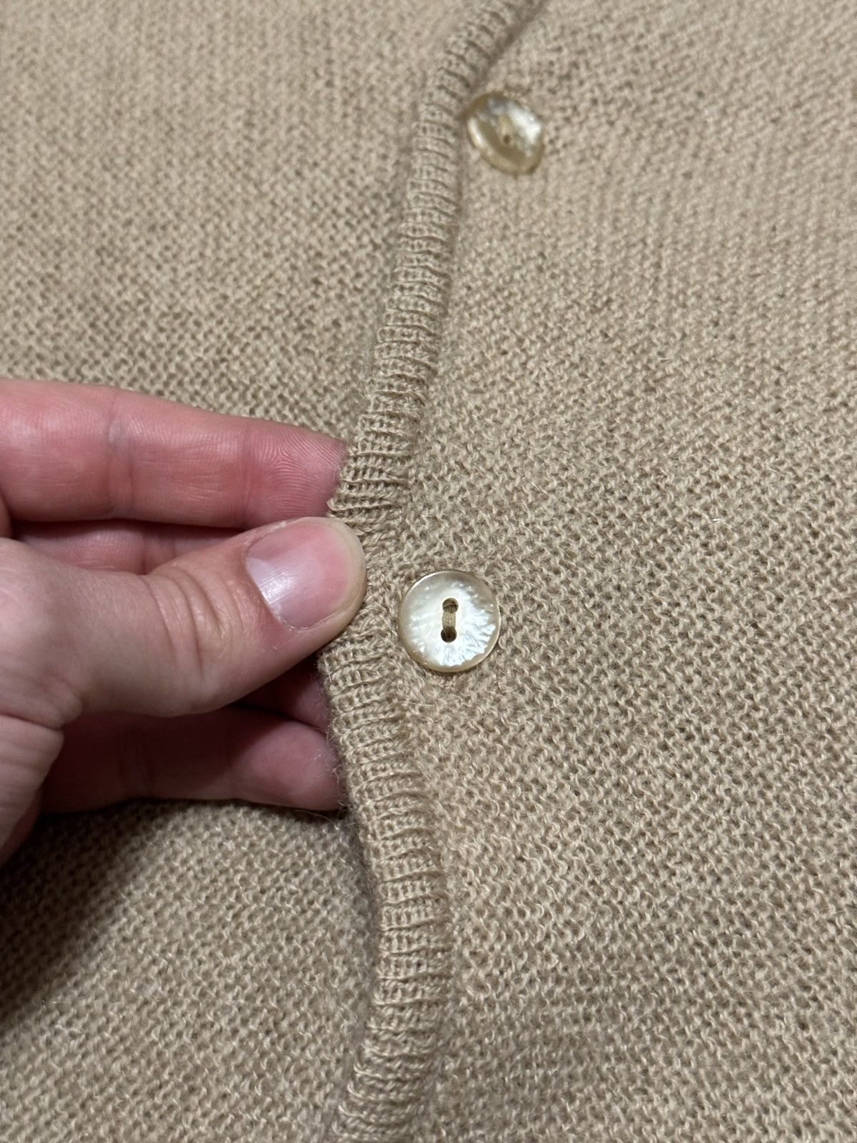 Vintage Halle Bros Co True Vintage 50s 60s Mohair Wool Tan Cardigan Size US M / EU 48-50 / 2 - 7 Thumbnail
