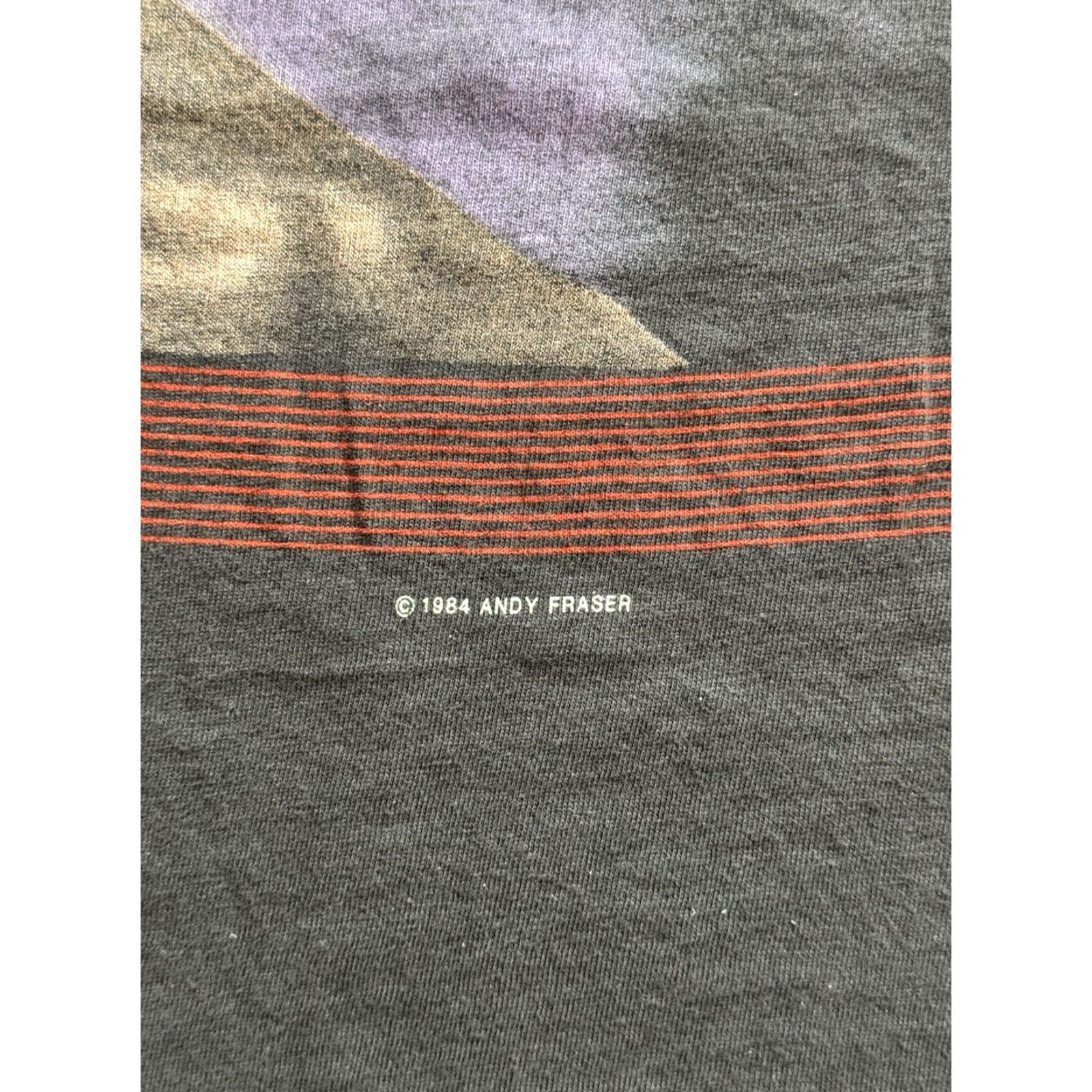 Vintage VINTAGE Winterland 1984 Andy Fraser Fine Line Tour Graphic Print T-Shirt L Black Men's Shirt 80s Band Rock Size US L / EU 52-54 / 3 - 3 Thumbnail