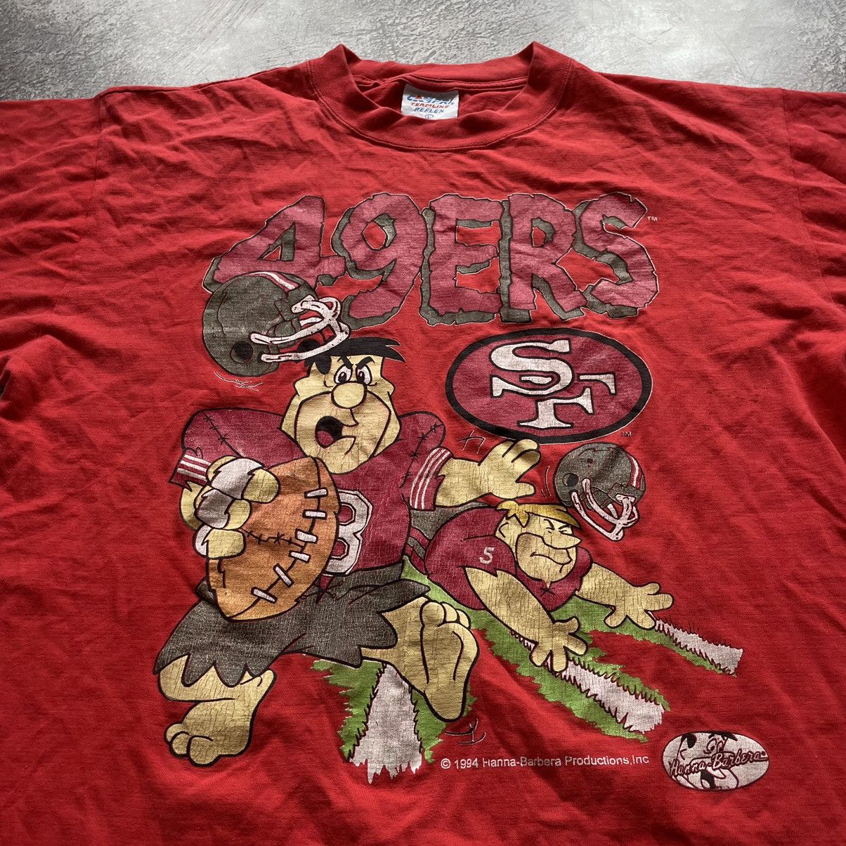 Cartoon Network VINTAGE THE FLINTS-TONES NFL MOVIE BIG PRINT MOVIE 90S Size US XL / EU 56 / 4 - 5 Thumbnail