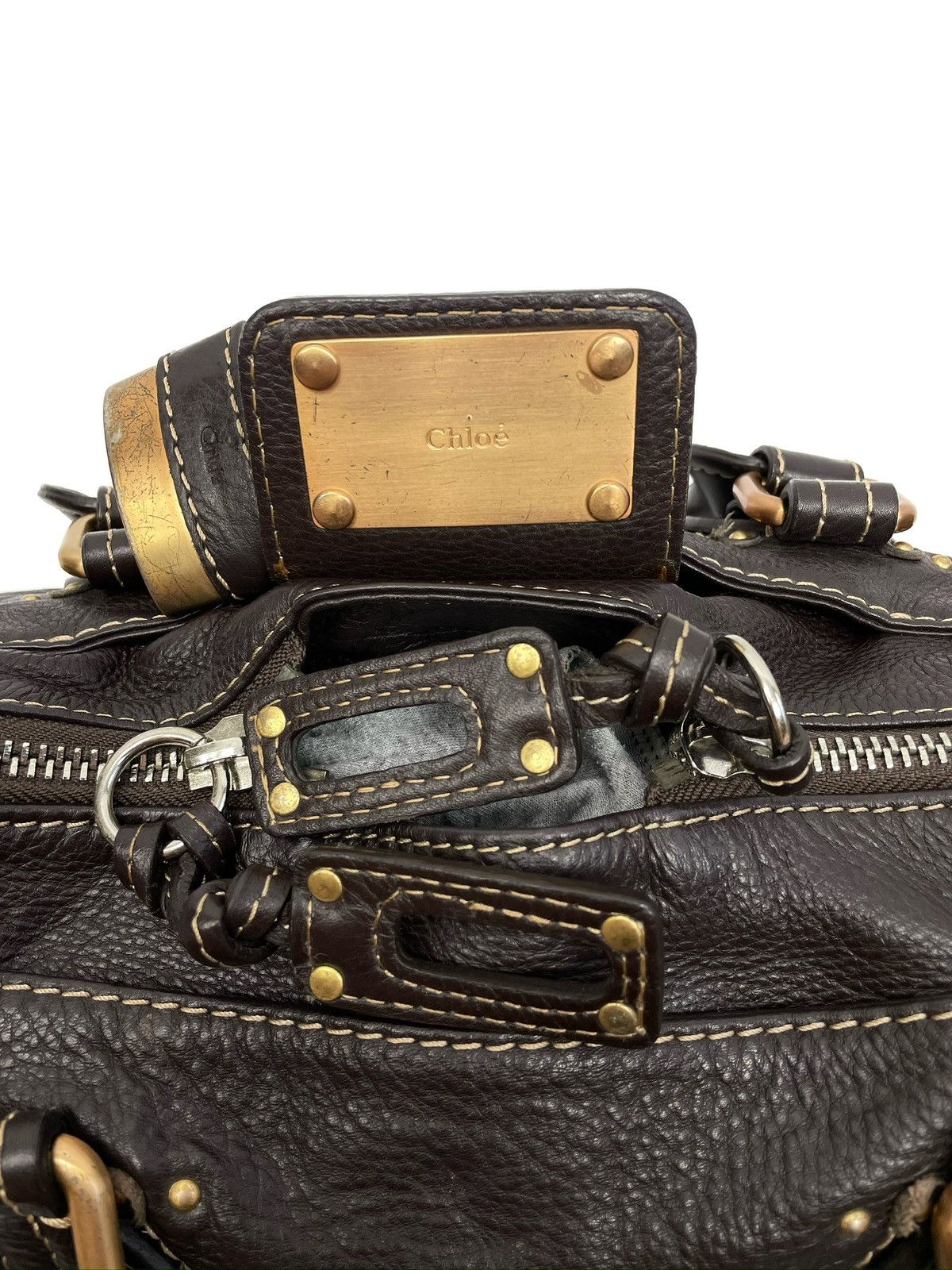 Chloe Chloé Paddington Medium Satchel Bag – Dark Brown Chocolate Size ONE SIZE - 17 Thumbnail