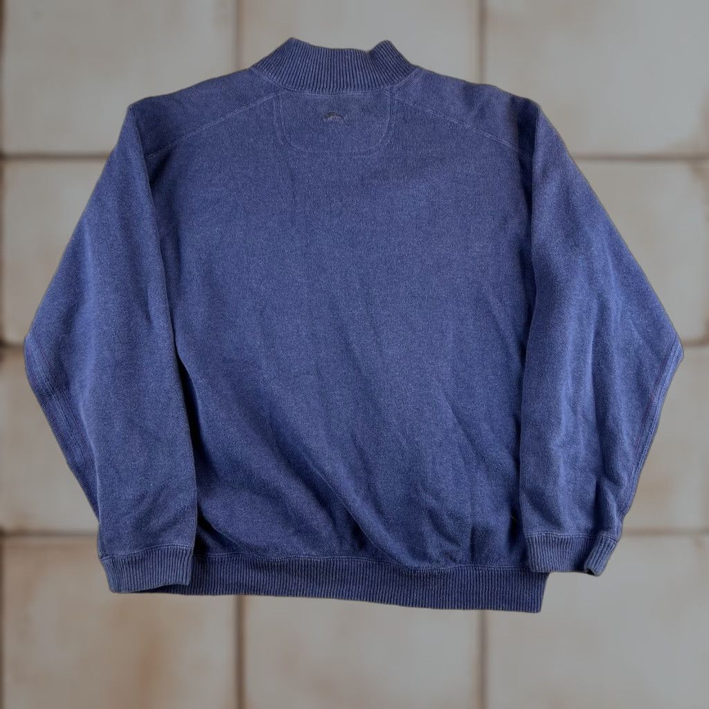 Tommy Bahama VINTAGE Tommy Bahama 1/4 Zip Sweater Mens Large Blue Pullover Long Sleeve Cotton Shirt Size US L / EU 52-54 / 3 - 1 Thumbnail