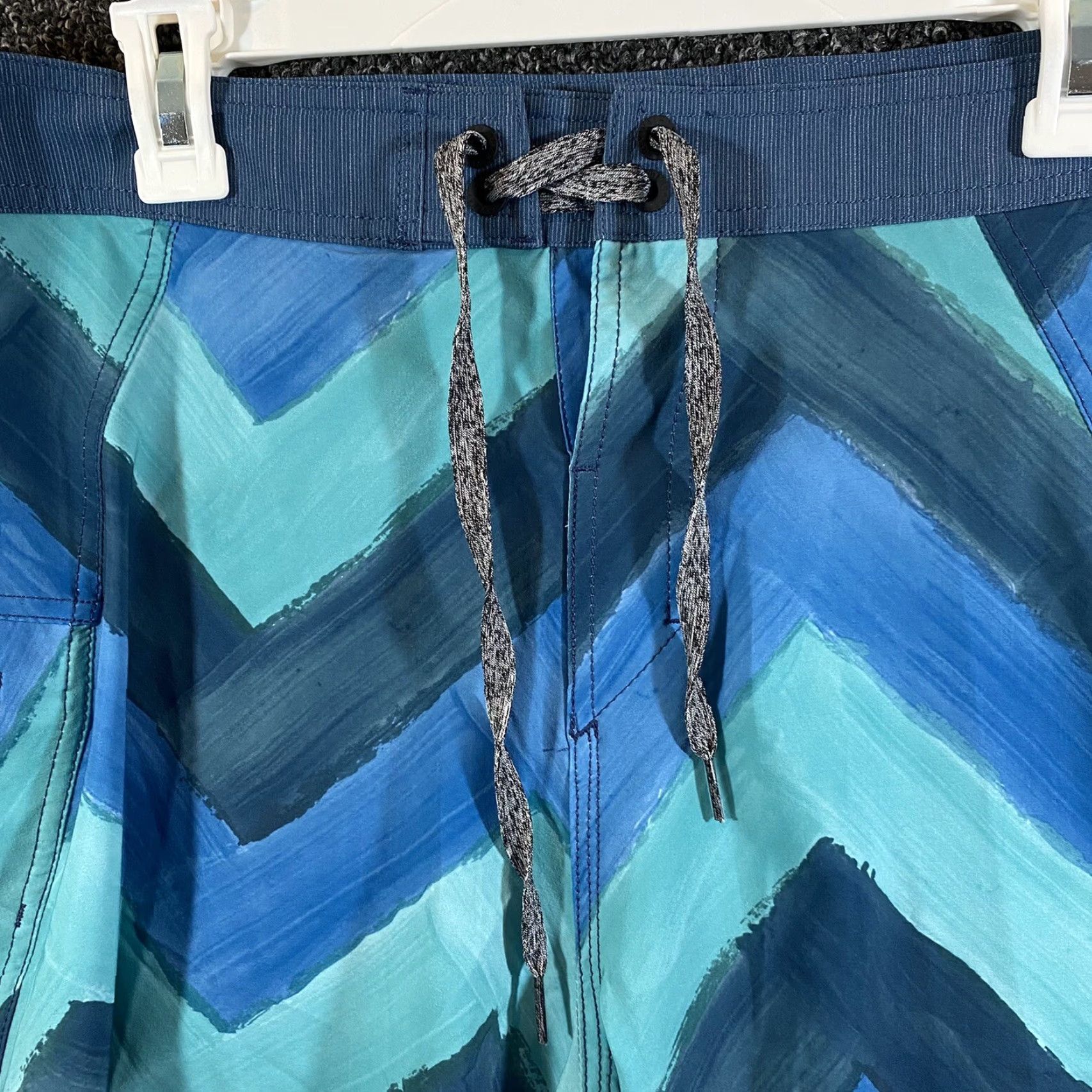 Roark ROARK Revival Swim Trunks Mens 36 Board Shorts Blue Green Striped Multicolor Bathing Suit Male 36 Regular Size US 36 / EU 52 - 4 Thumbnail