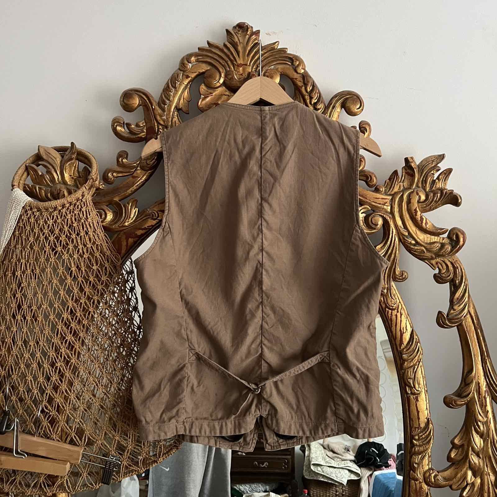 Weber Weber + Weber Sartoria Linen Cotton Gilet Sz 52 Size US L / EU 52-54 / 3 - 2 Thumbnail