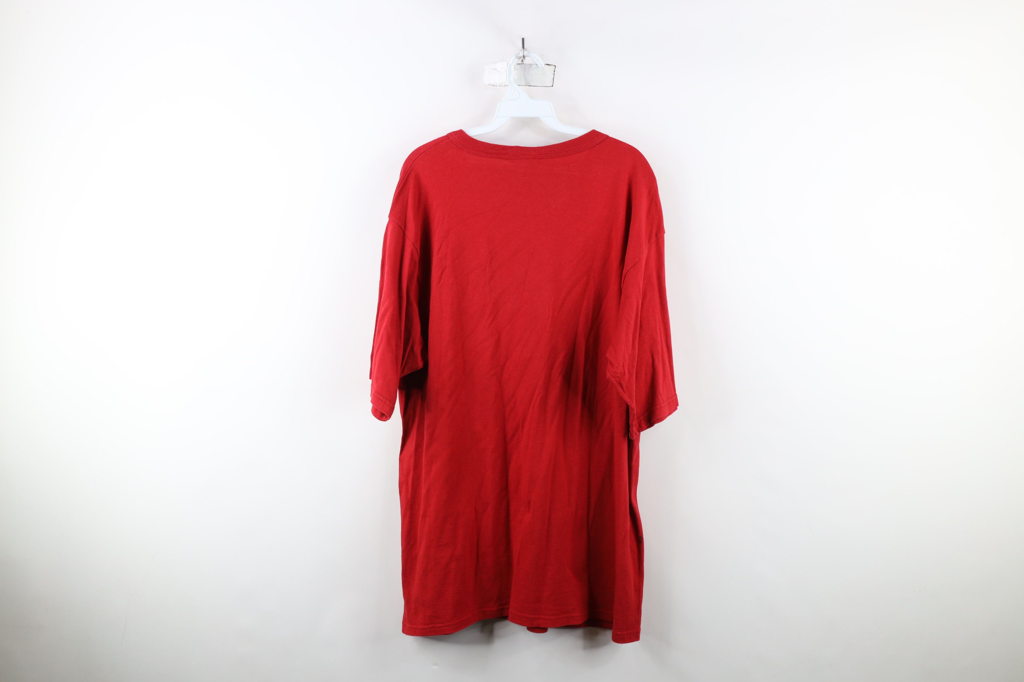 Champion × Vintage Vintage 90s Champion Faded Spell Out Jersey Knit T-Shirt Red Size US L / EU 52-54 / 3 - 10 Thumbnail