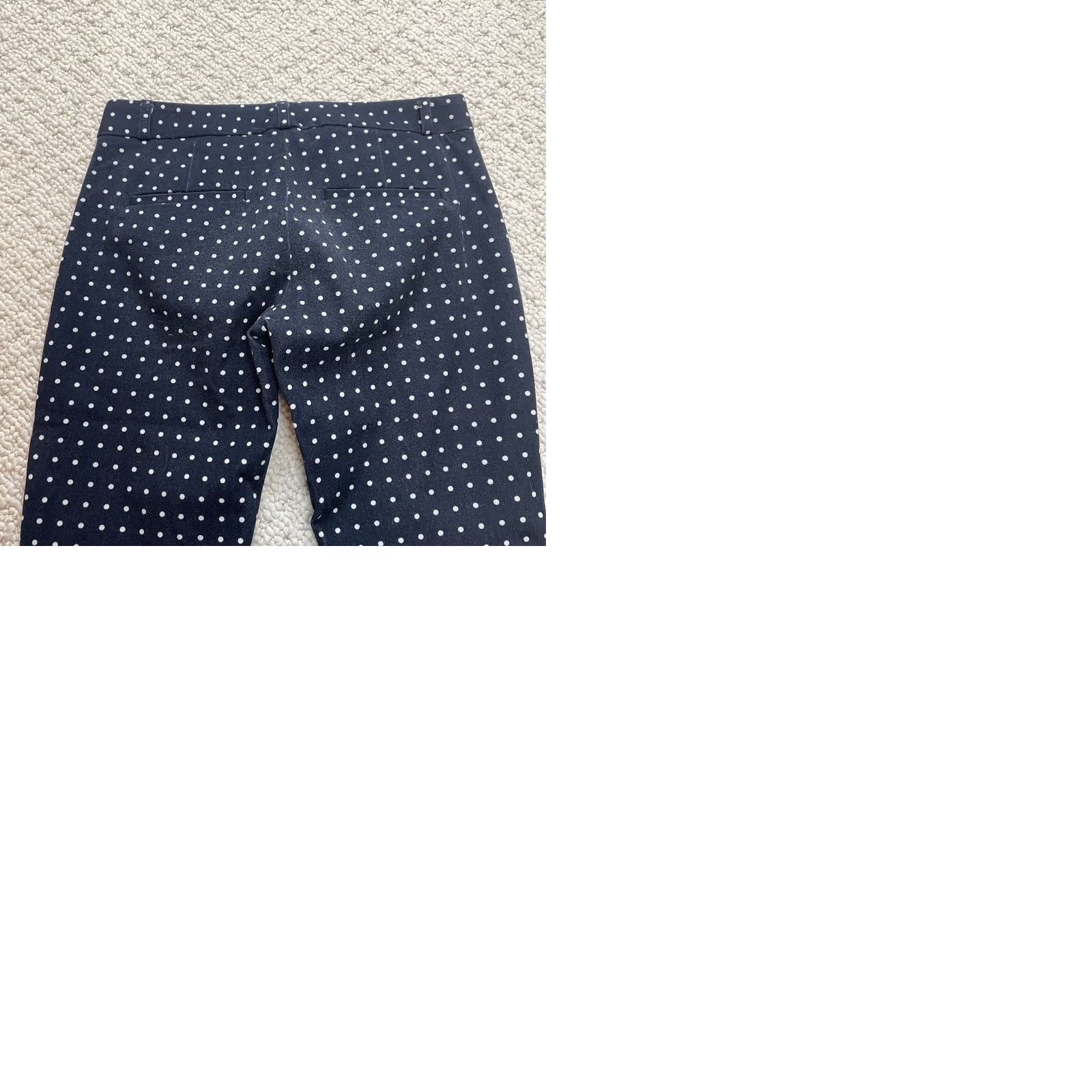 Banana Republic Banana Republic Sloan Pants Womens 0 Petite Navy Blue Polka Dot Ankle 28x25 Pants Girls? Size 28" / US 6 / IT 42 - 9 Thumbnail