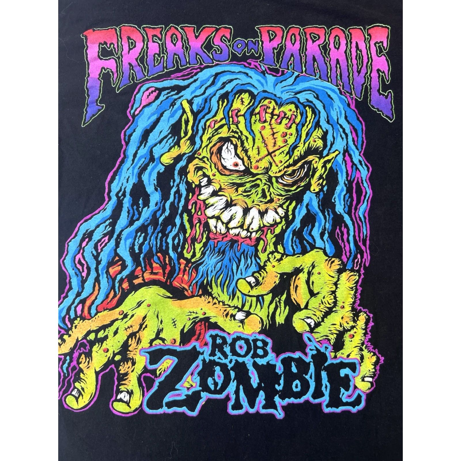 Vintage VINTAGE Rob Zombie Freaks On Parade Tour Shirt Medium Black Graphic Print Monster Face Zombies Shirt Mens Size US M / EU 48-50 / 2 - 2 Thumbnail