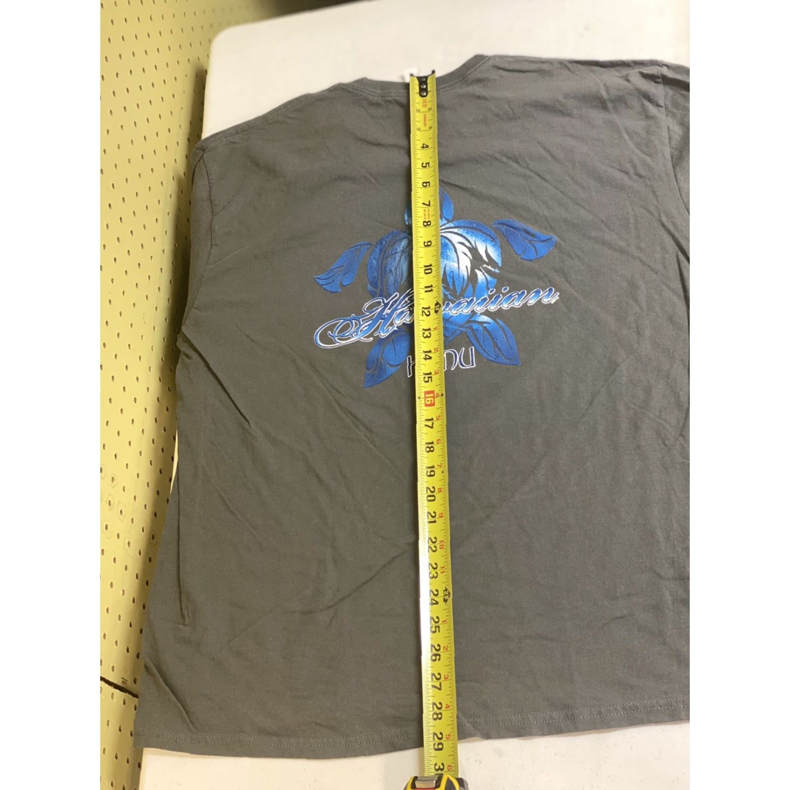 Vintage Turtle Mens XL T-Shirt Long Sleeve Gray Crew Neck Hawaiian Hanu Turtle Theme Classic Regular Cotton Vintage: No Size US XL / EU 56 / 4 - 7 Thumbnail
