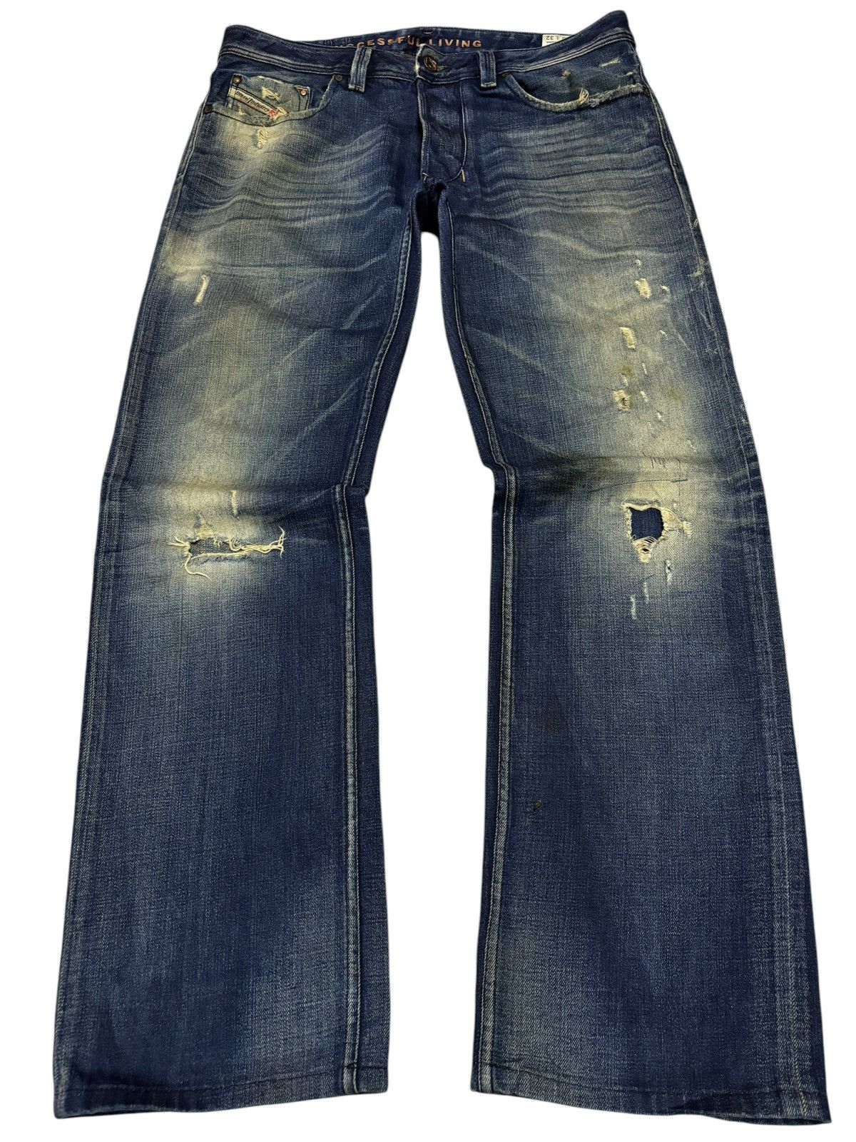 Diesel Vtg Italy Diesel Larkee Disconstructed Distress Jeans Size US 34 / EU 50 - 1 Thumbnail