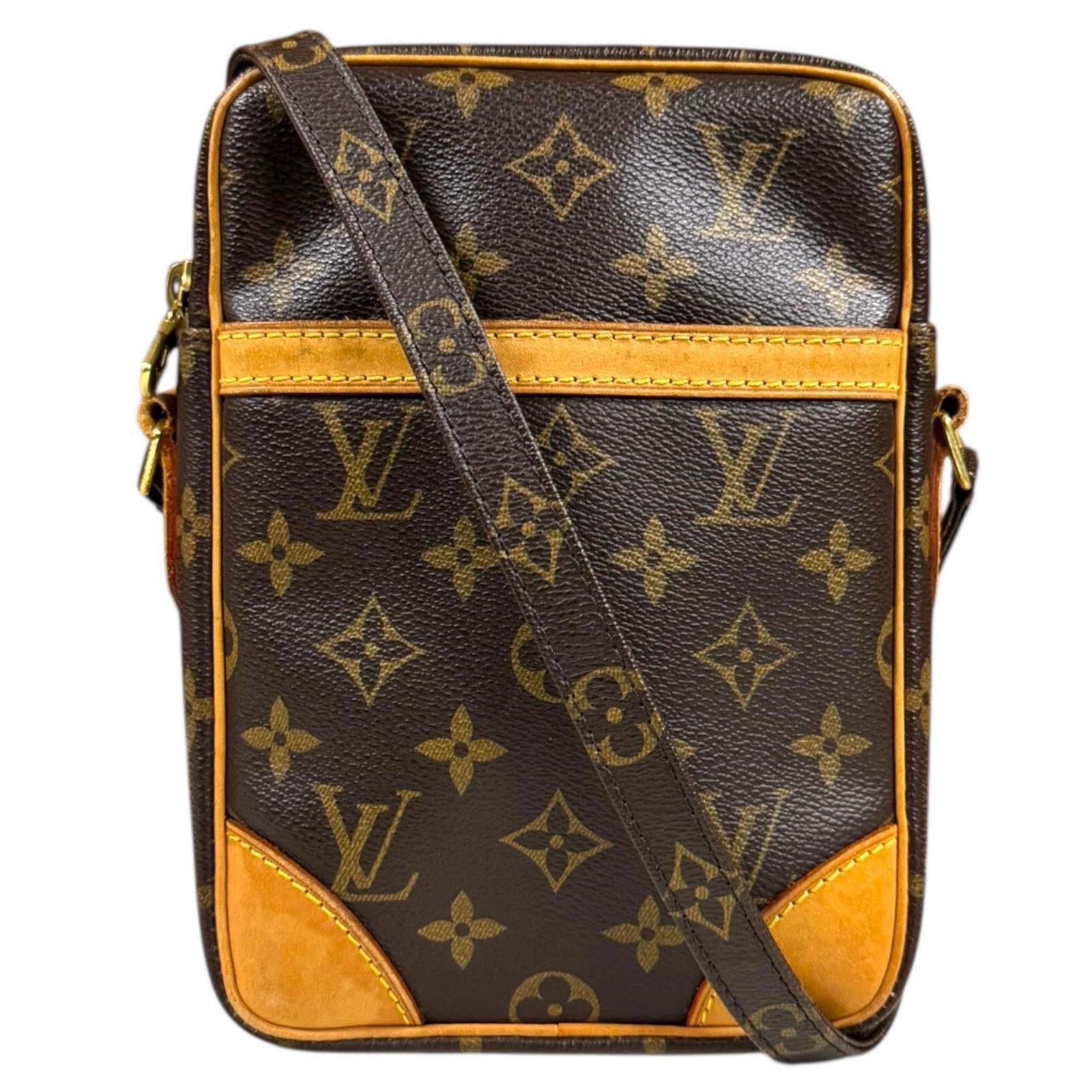 Louis Vuitton Pre-owned Louis Vuitton Danube Monogram Shoulder Bag in Canvas (M45266) Brown. Women's. Size ONE SIZE - 1 Thumbnail