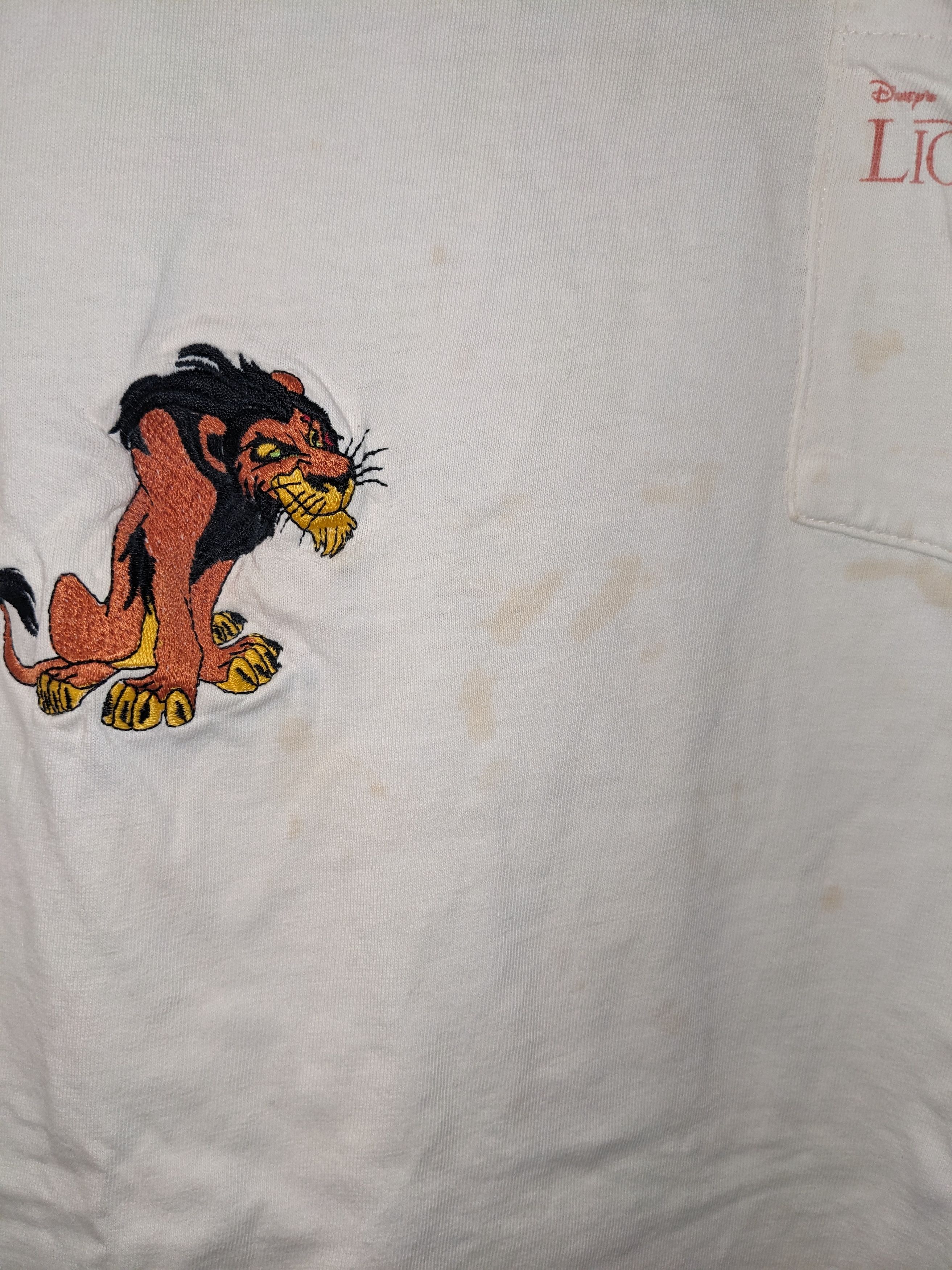 Disney × Vintage Vintage 90s The Lion King Mufasa Scar Movie Promo T-Shirt Size US L / EU 52-54 / 3 - 6 Thumbnail