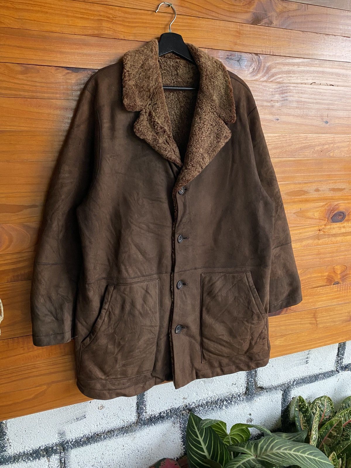 Mila Schon Mila Schön Milano Vintage Brown Shearling Leather Coat Size US L / EU 52-54 / 3 - 5 Thumbnail