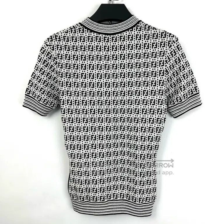 Fendi Fendi Black and white old flower FF full-print knitted sho Size XXS / US 00 / IT 34 - 2 Thumbnail