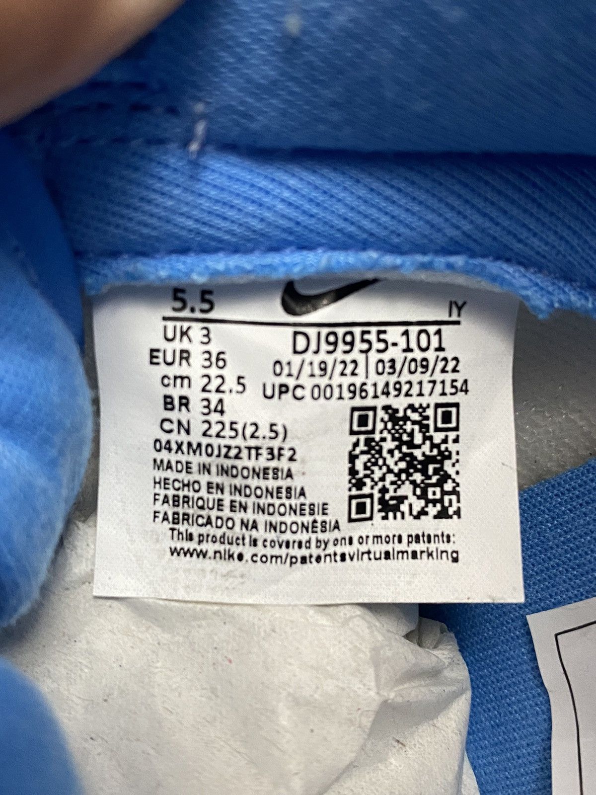 Nike Size 5.5W / 4M - Nike Dunk Low University Blue UNC Blue Size US 5.5 / IT 35.5 - 7 Thumbnail