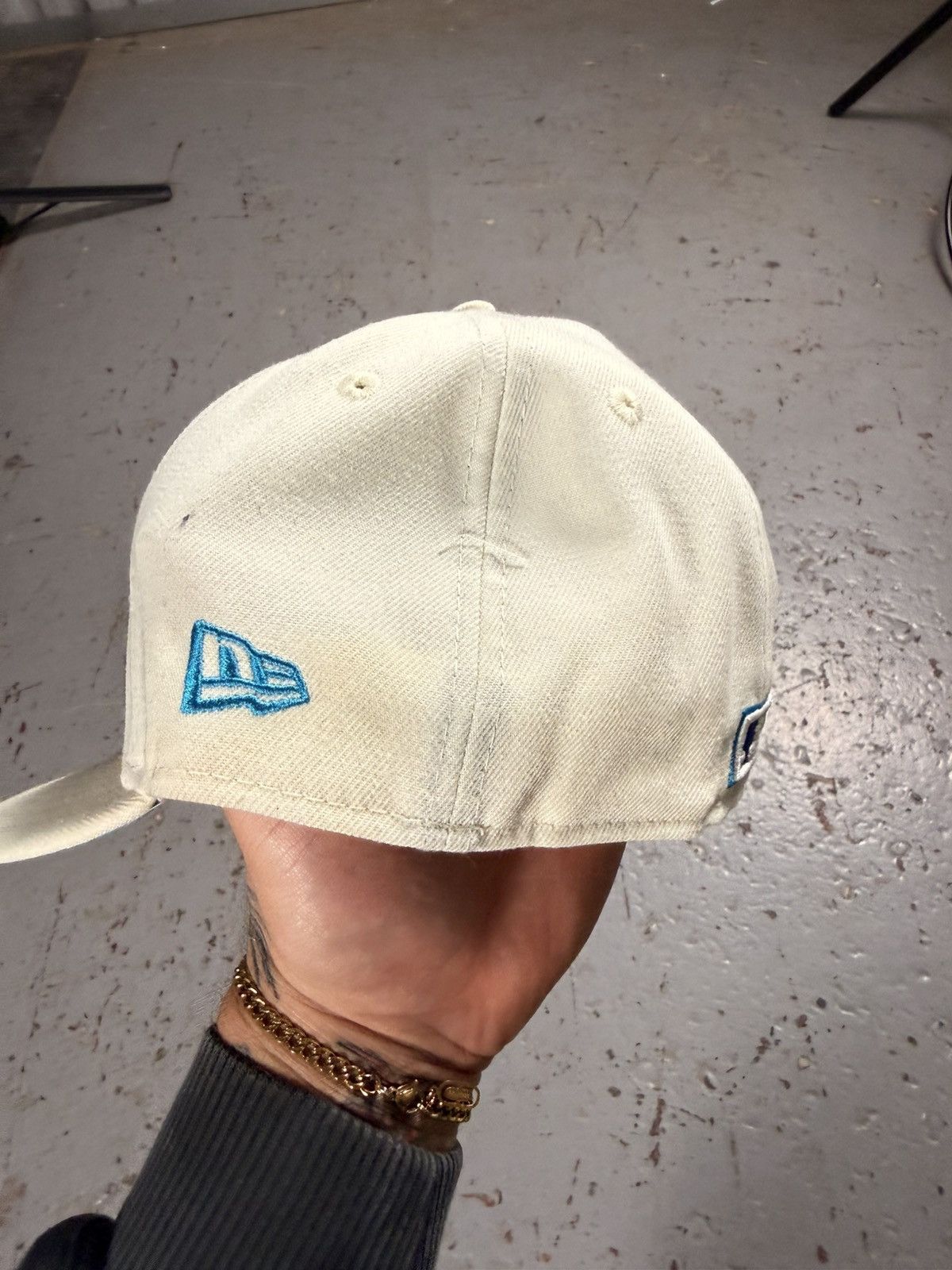 New Era Cream Retro Blue Jays Fitted Hat 7” Size ONE SIZE - 4 Thumbnail
