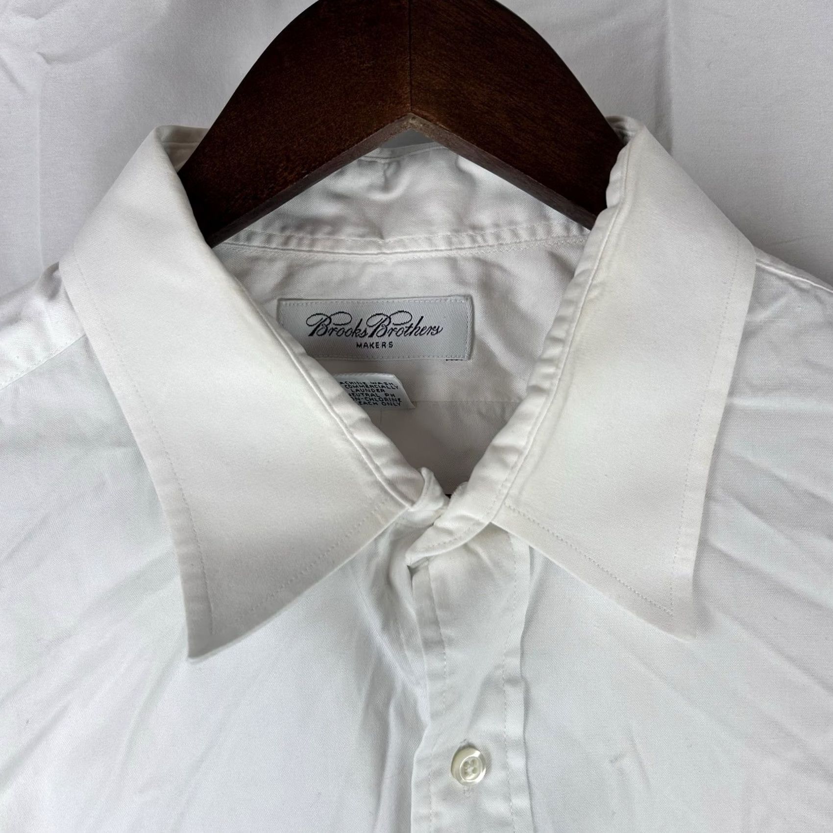 Brooks Brothers VINTAGE Brooks Brothers Makers Shirt Mens 18 34/35 White Long Sleeve Button Up Made USA Dress Shirt Men 90s Classic USA Size US XXL / EU 58 / 5 - 3 Thumbnail
