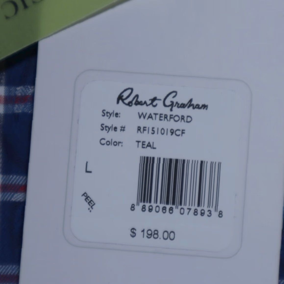 Robert Graham Robert Graham Waterford Flip Cuff Cotton Gingham Shirt Blue Mens L Size US L / EU 52-54 / 3 - 7 Thumbnail