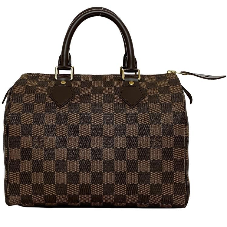 LOUIS VUITTON Handbag Brown Cotton