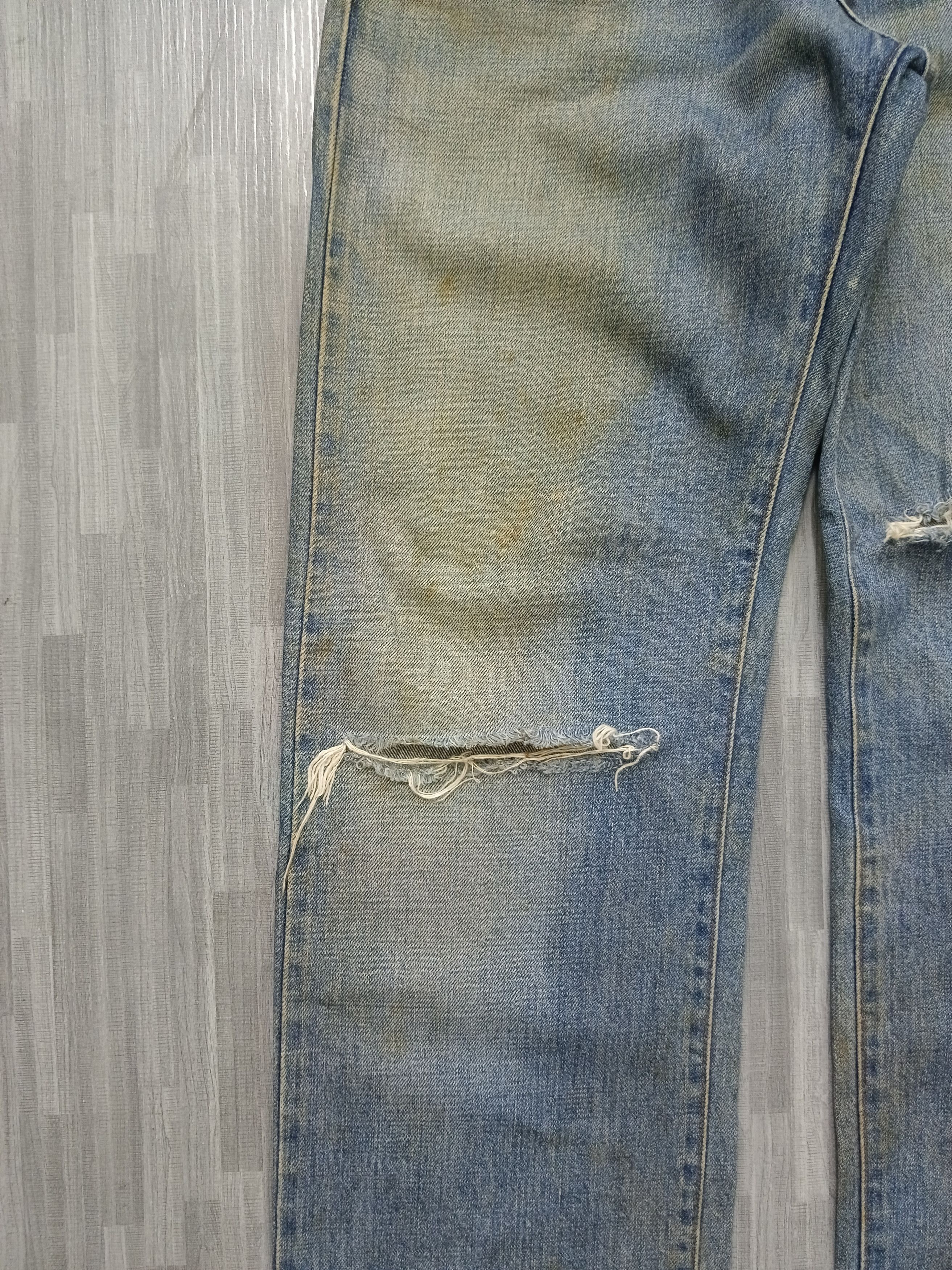 Edwin 🔥INSANE 90s RIPED KURT COBAIN STYLE EDWIN DENIM PANTS Size US 30 / EU 46 - 6 Thumbnail